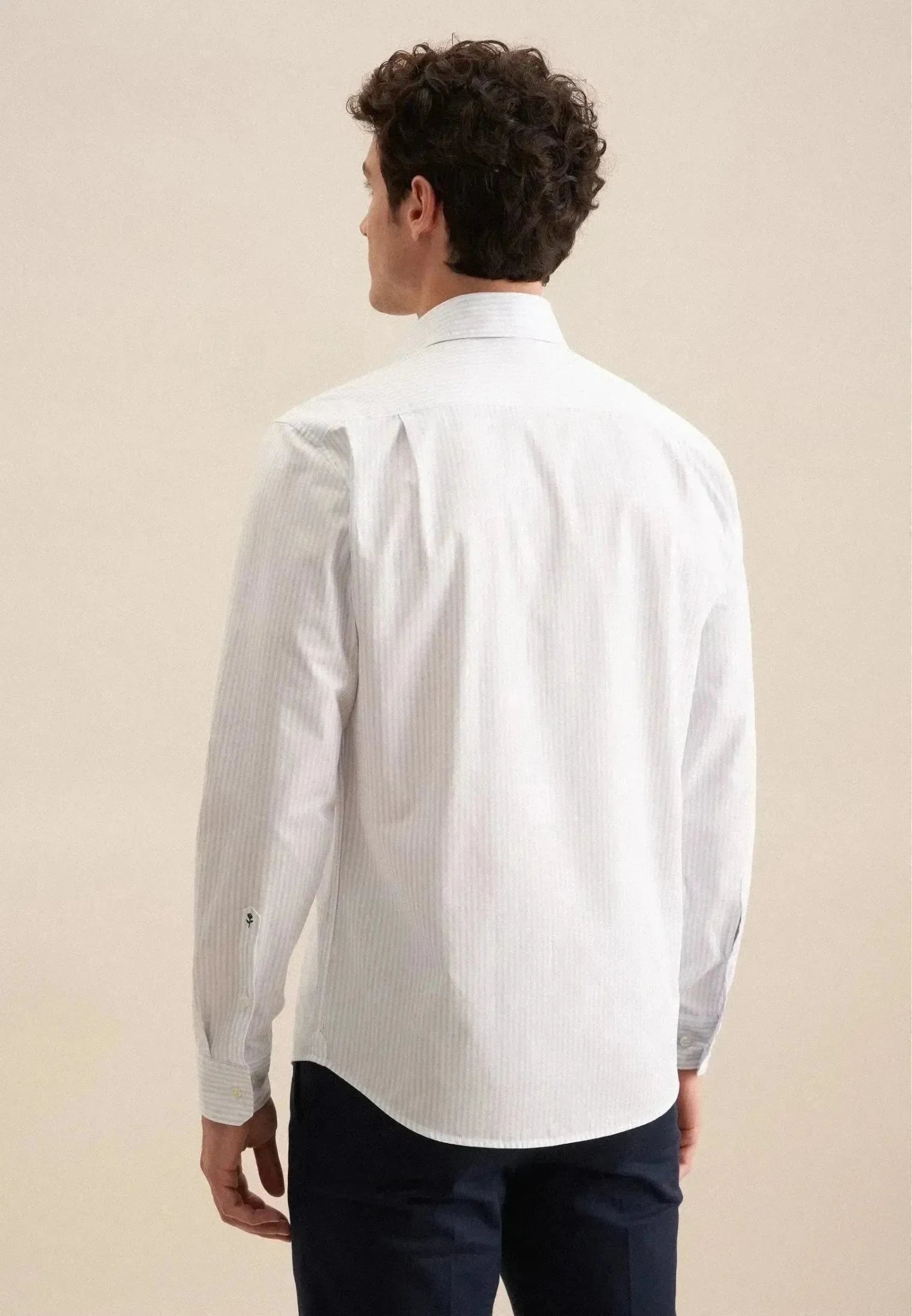 Seidensticker Regular Fit Spread Kent Striped Casual Shirt Light Blue - northern threads