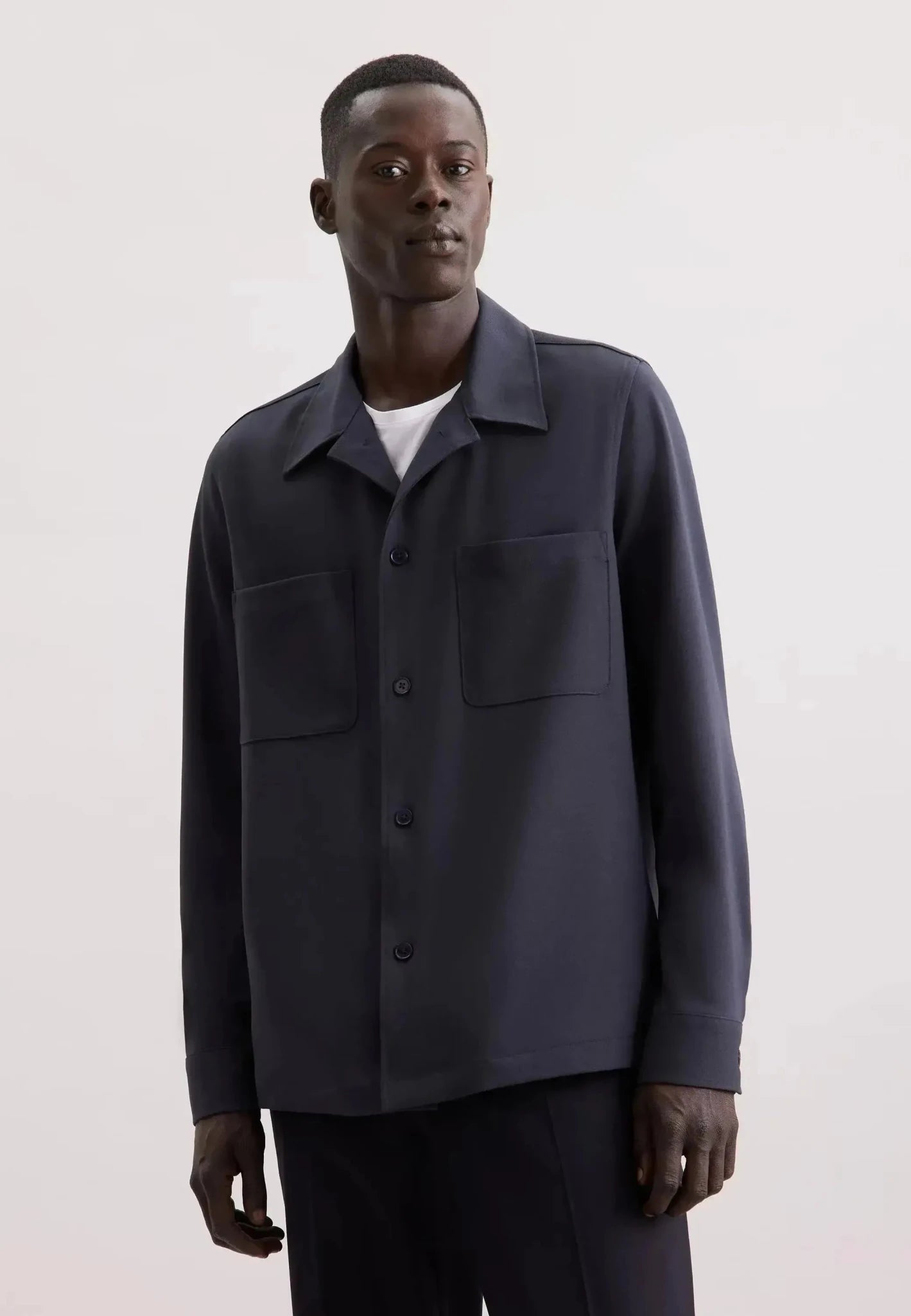 Seidensticker Regular Fit Wool Mix Casual Lapel Overshirt Grey - northern threads