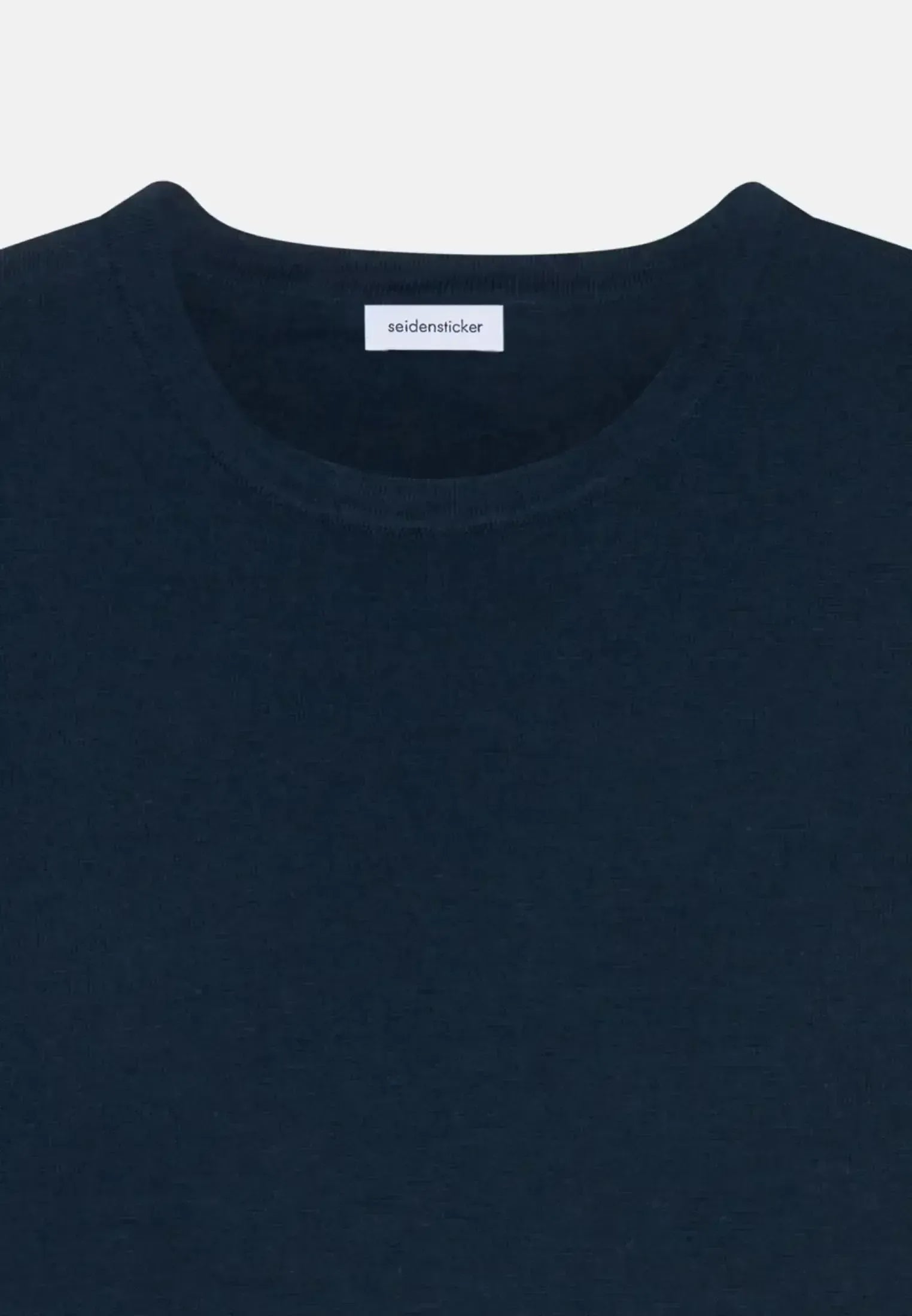 Seidensticker-Seidensticker Merino Wool Crewneck Knit Dark Blue-NORTHERN THREADS DESIGNER MENSWEAR