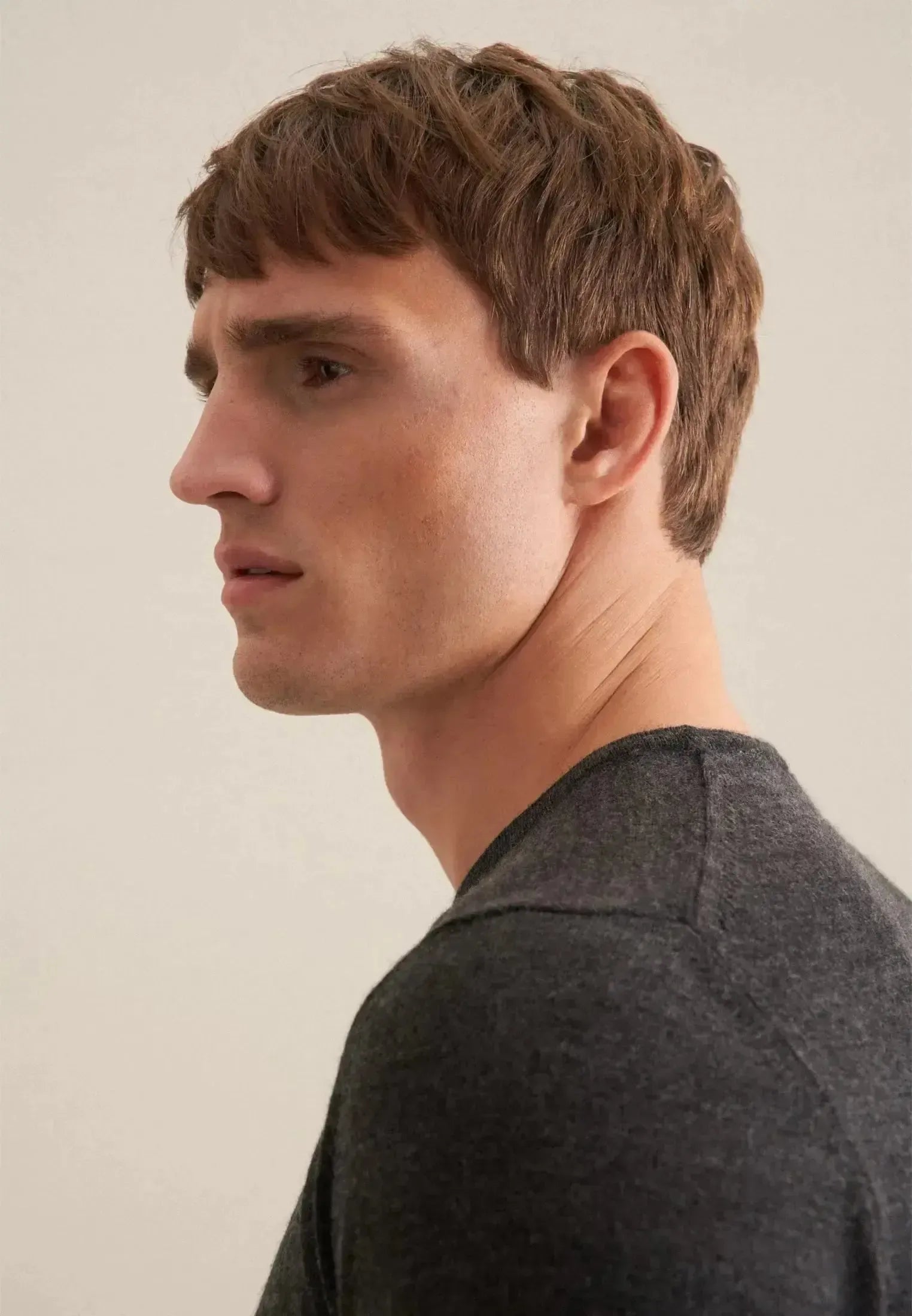 Seidensticker-Seidensticker Merino Wool Crewneck Knit Grey-NORTHERN THREADS DESIGNER MENSWEAR