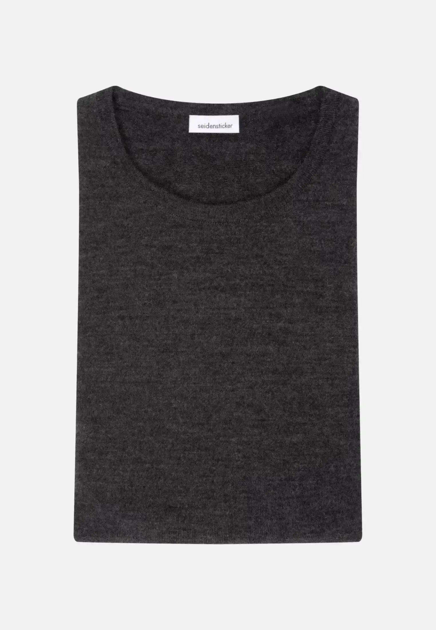 Seidensticker-Seidensticker Merino Wool Crewneck Knit Grey-NORTHERN THREADS DESIGNER MENSWEAR