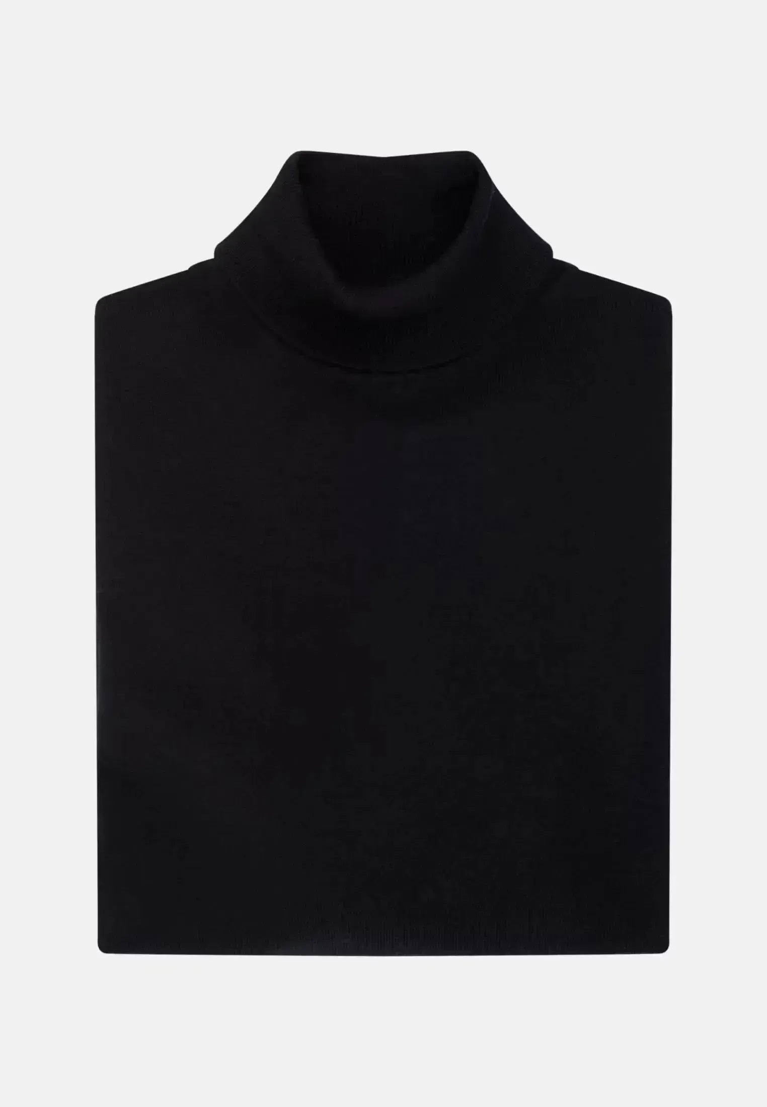 Seidensticker-Seidensticker Merino Wool Roll Neck Knit Black-NORTHERN THREADS DESIGNER MENSWEAR