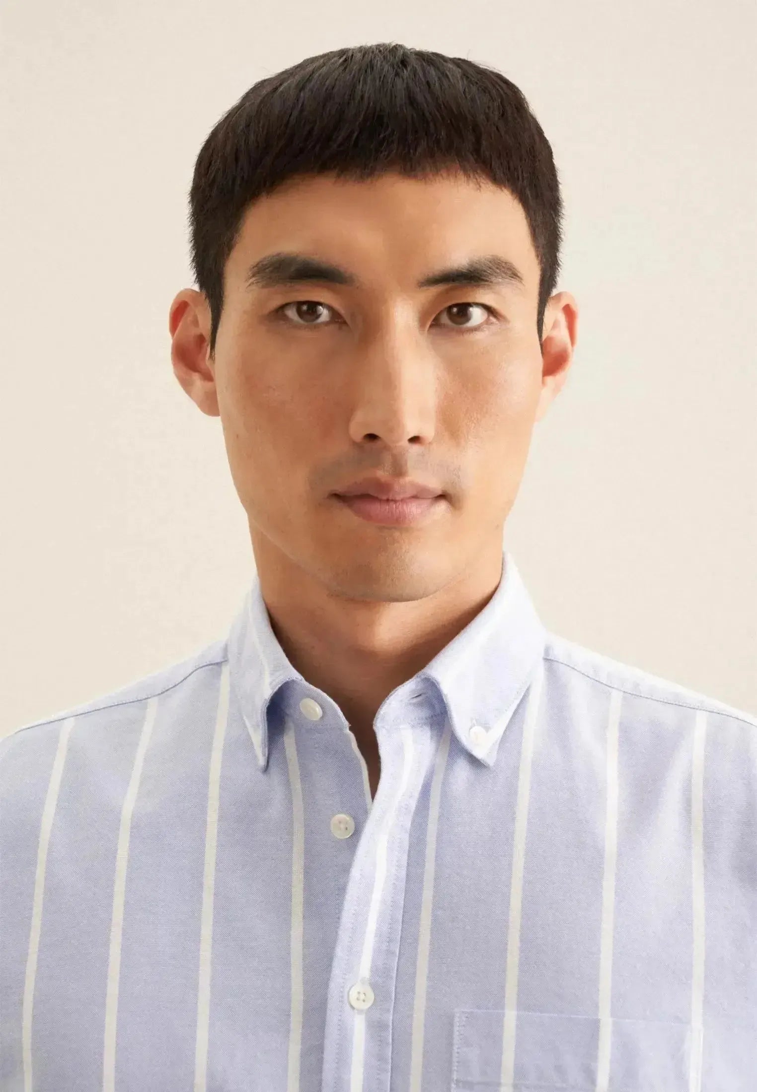 Seidensticker-Seidensticker Regular Fit Button Down Striped Oxford Shirt Light Blue-NORTHERN THREADS DESIGNER MENSWEAR