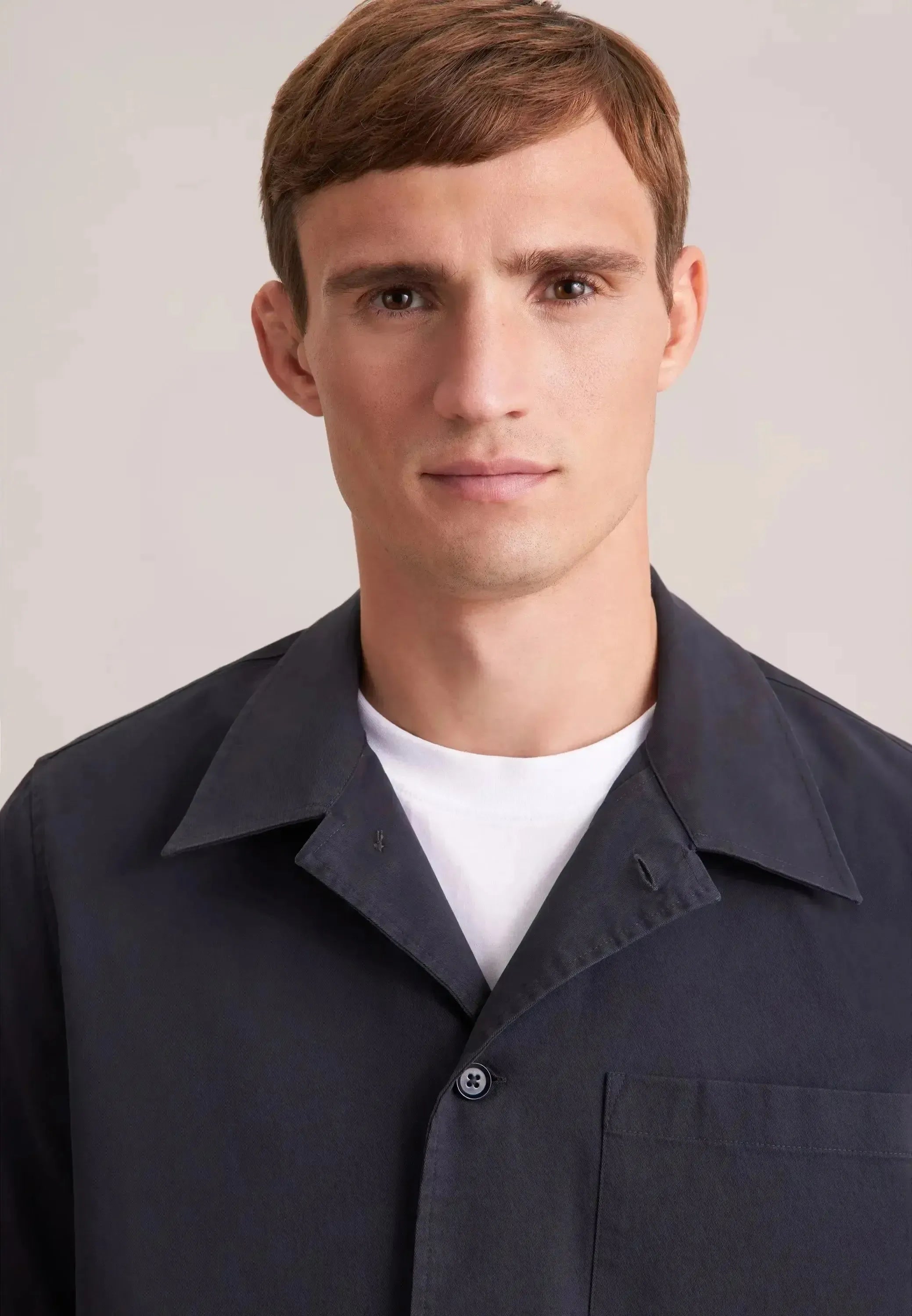 Seidensticker-Seidensticker Regular Fit Cotton Twill Casual Lapel Jacket Grey-NORTHERN THREADS DESIGNER MENSWEAR