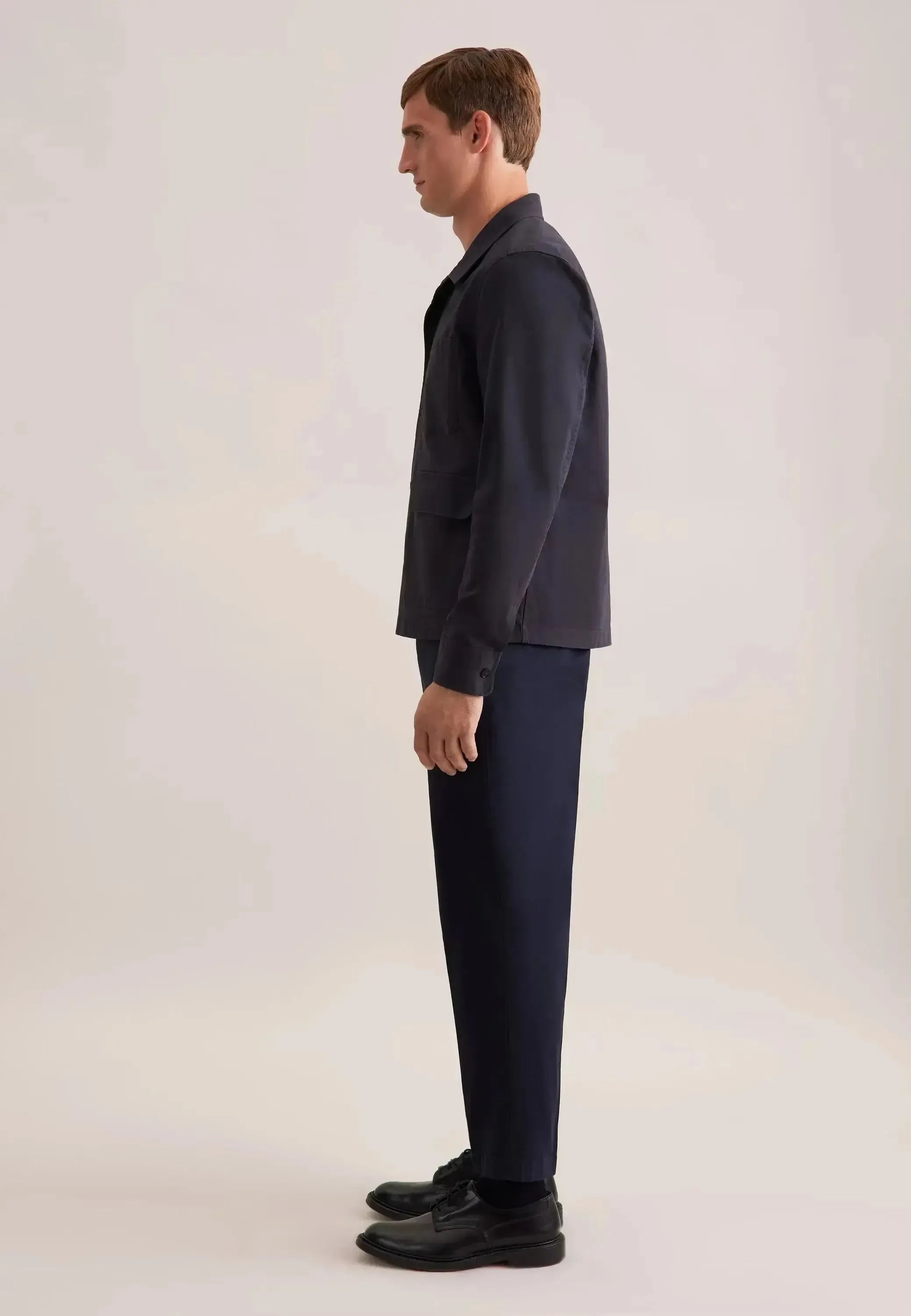 Seidensticker-Seidensticker Regular Fit Cotton Twill Casual Lapel Jacket Grey-NORTHERN THREADS DESIGNER MENSWEAR