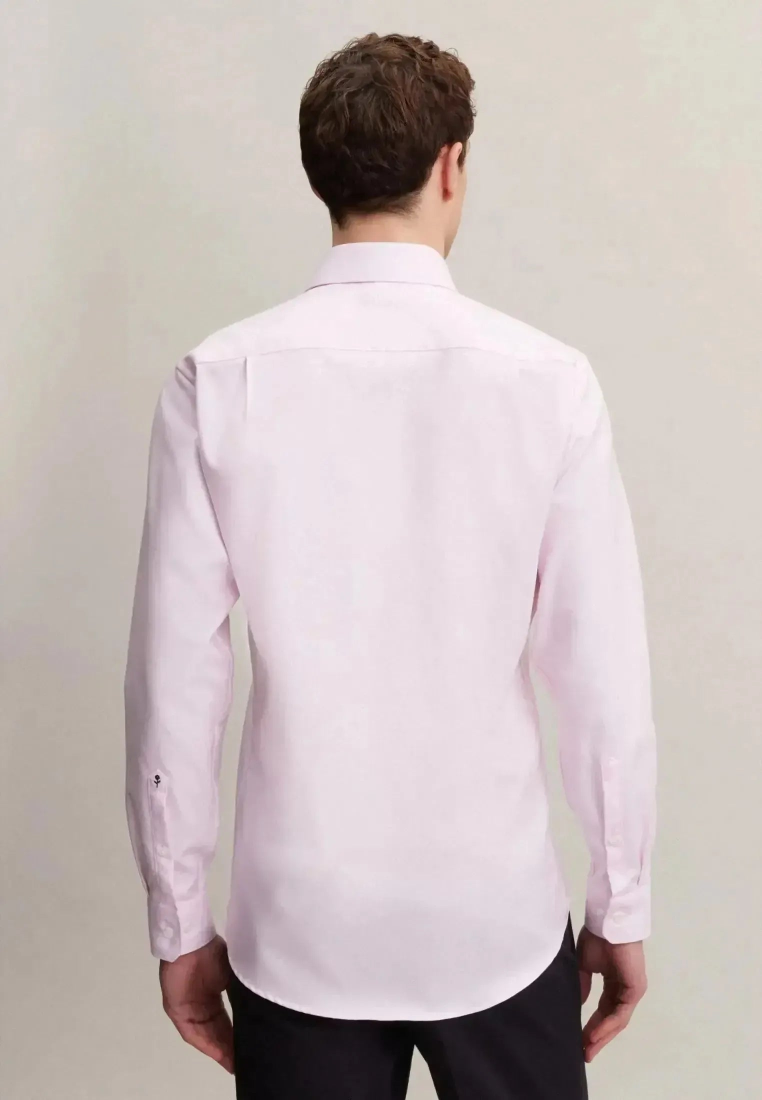 Seidensticker-Seidensticker Regular Fit No Iron Kent Collar Business Shirt Pink-NORTHERN THREADS DESIGNER MENSWEAR