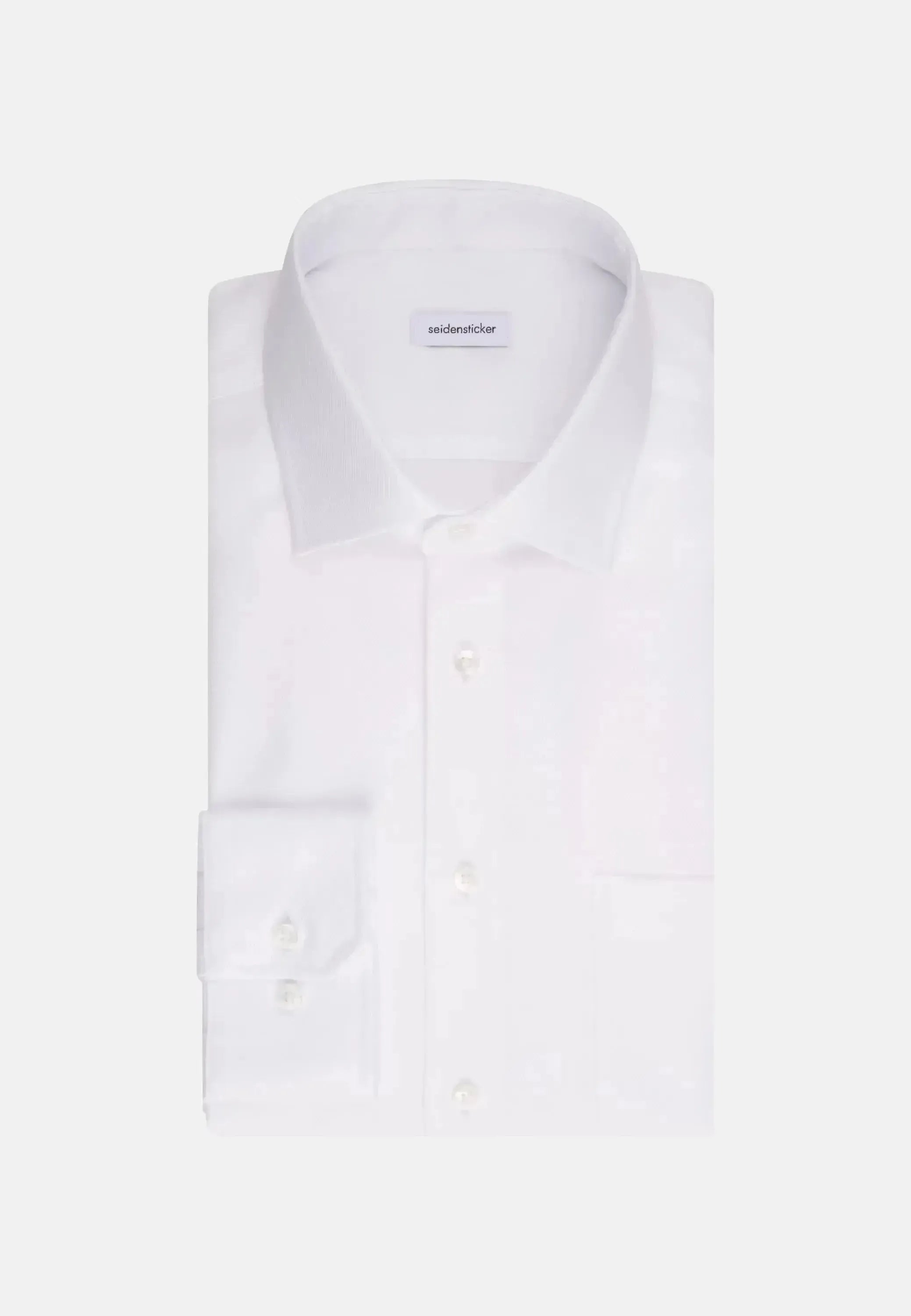 Seidensticker-Seidensticker Regular Fit No Iron Kent Collar Business Shirt White-NORTHERN THREADS DESIGNER MENSWEAR