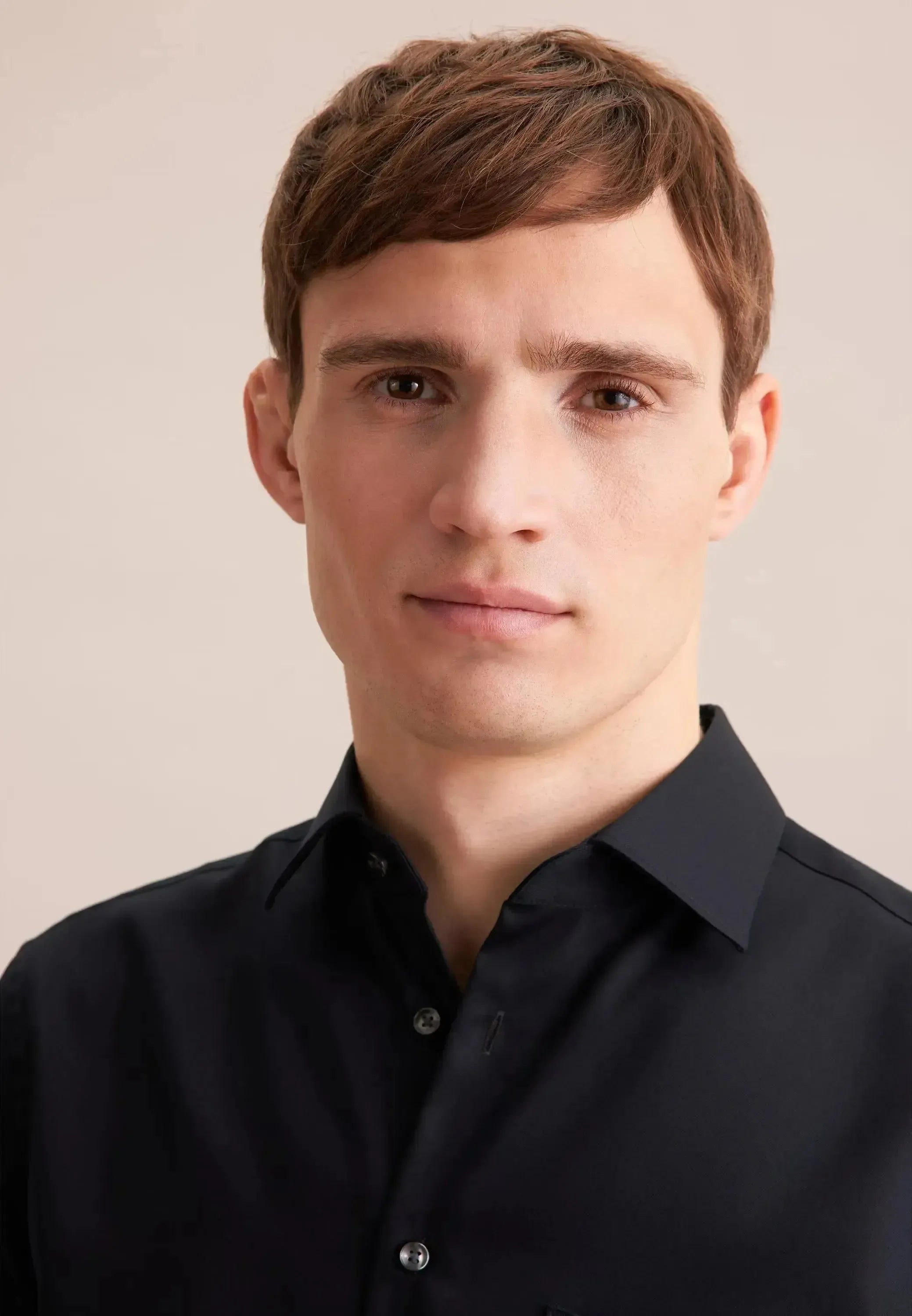 Seidensticker-Seidensticker Regular Fit No Iron New Kent Business Shirt Black-NORTHERN THREADS DESIGNER MENSWEAR