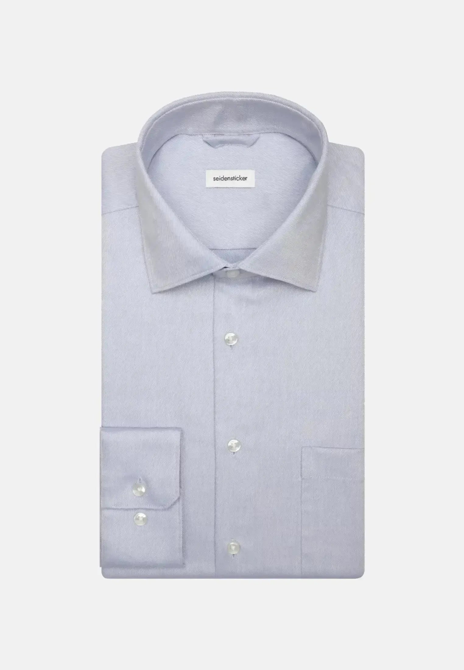 Seidensticker-Seidensticker Regular Fit No Iron New Kent Business Shirt Light Blue-NORTHERN THREADS DESIGNER MENSWEAR