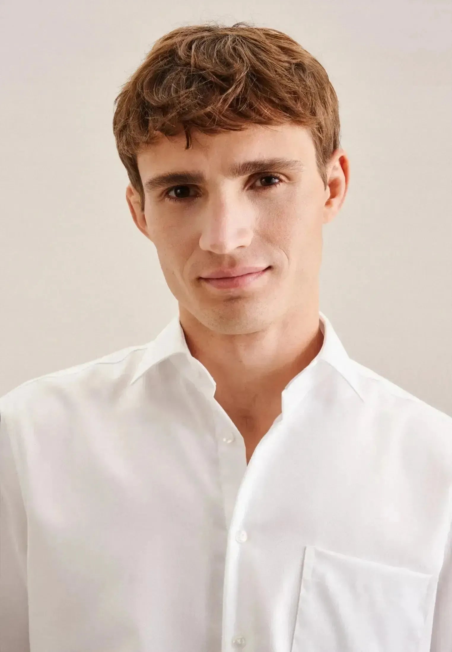 Seidensticker-Seidensticker Regular Fit No Iron New Kent Business Shirt White-NORTHERN THREADS DESIGNER MENSWEAR