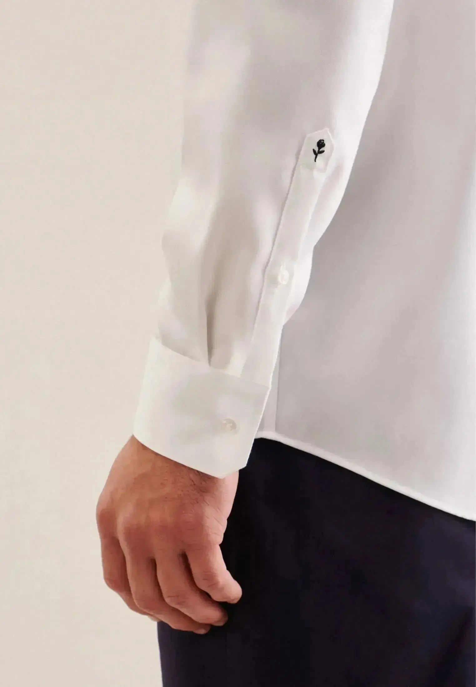 Seidensticker-Seidensticker Regular Fit No Iron New Kent Business Shirt White-NORTHERN THREADS DESIGNER MENSWEAR