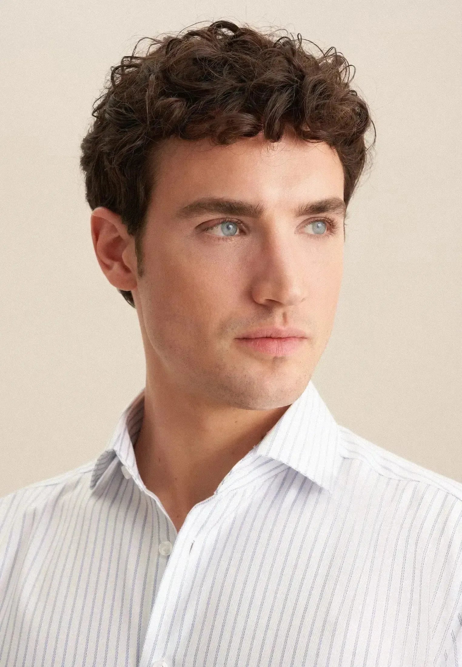 Seidensticker-Seidensticker Regular Fit No Iron Spread Kent Striped Business Shirt Light Blue-NORTHERN THREADS DESIGNER MENSWEAR