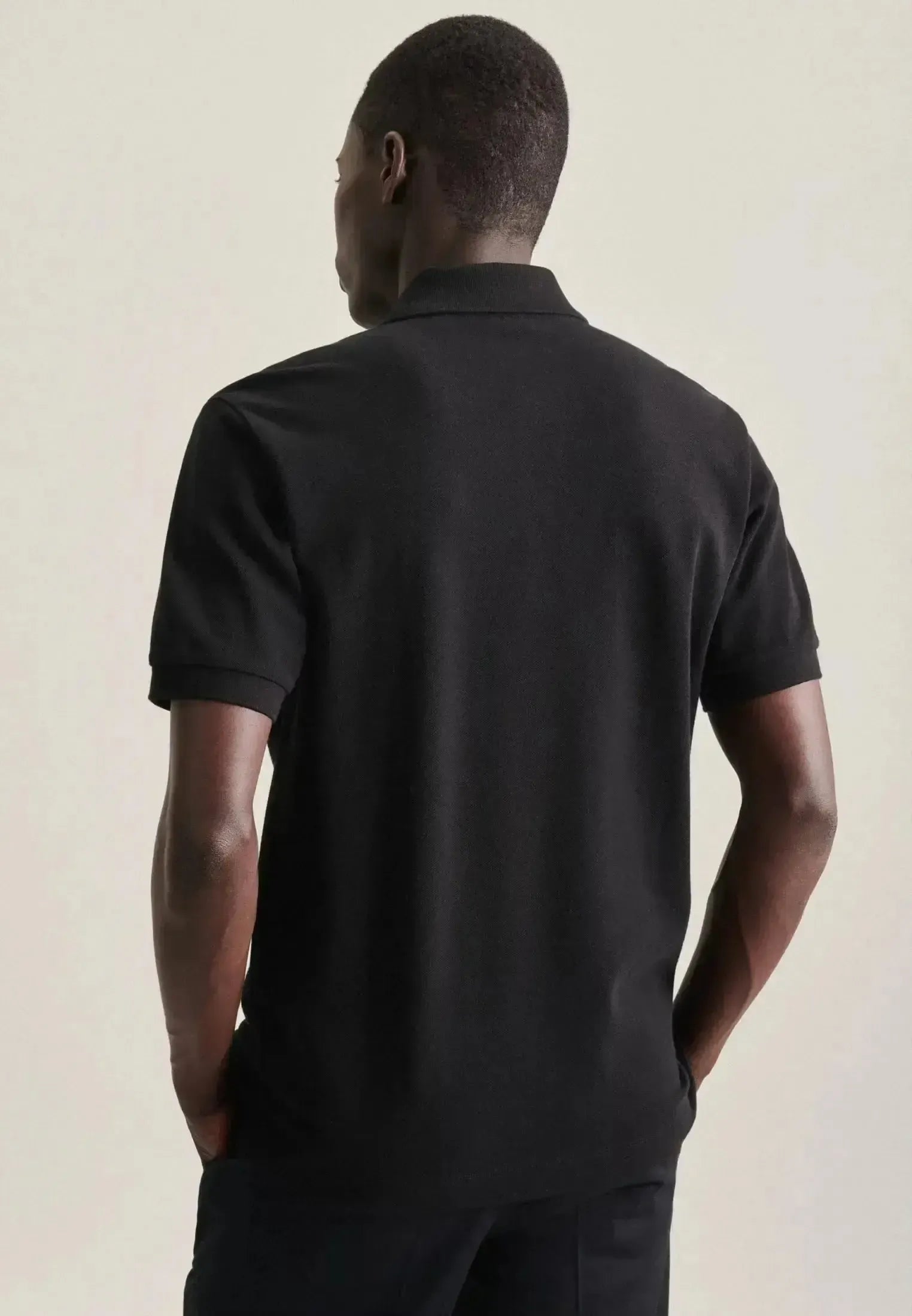 Seidensticker-Seidensticker Regular Fit Pique Polo Shirt Black-NORTHERN THREADS DESIGNER MENSWEAR