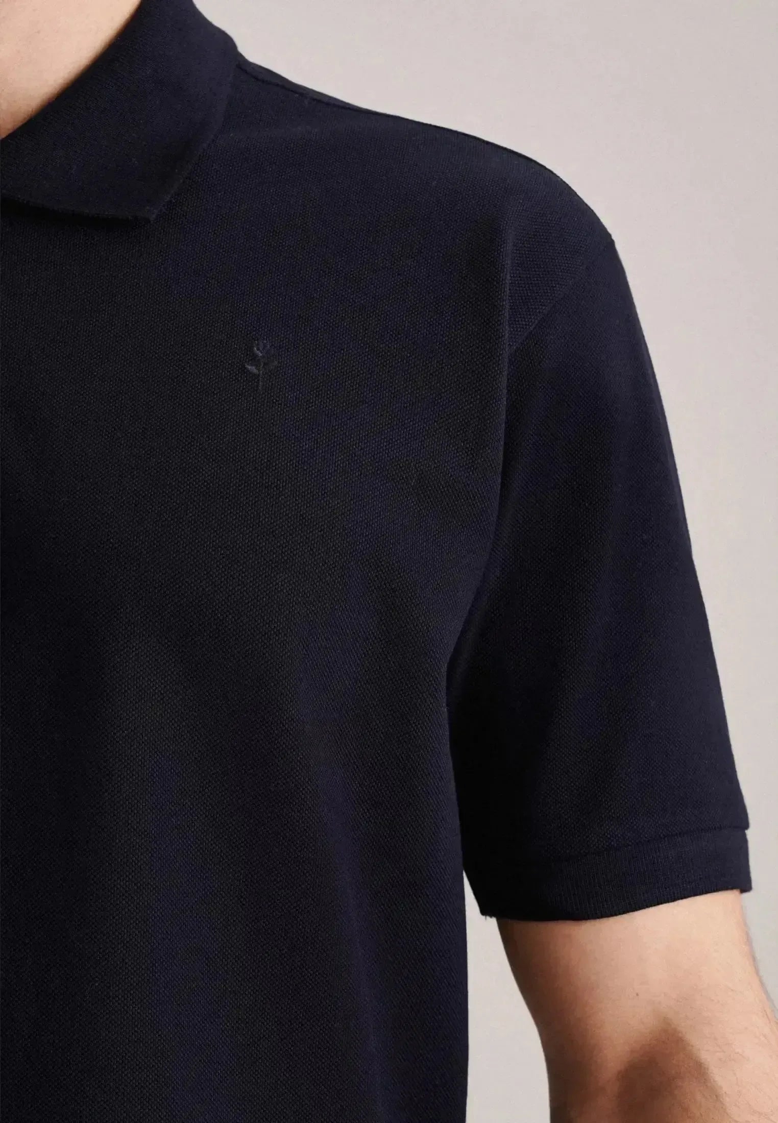 Seidensticker-Seidensticker Regular Fit Pique Polo Shirt Dark Blue-NORTHERN THREADS DESIGNER MENSWEAR