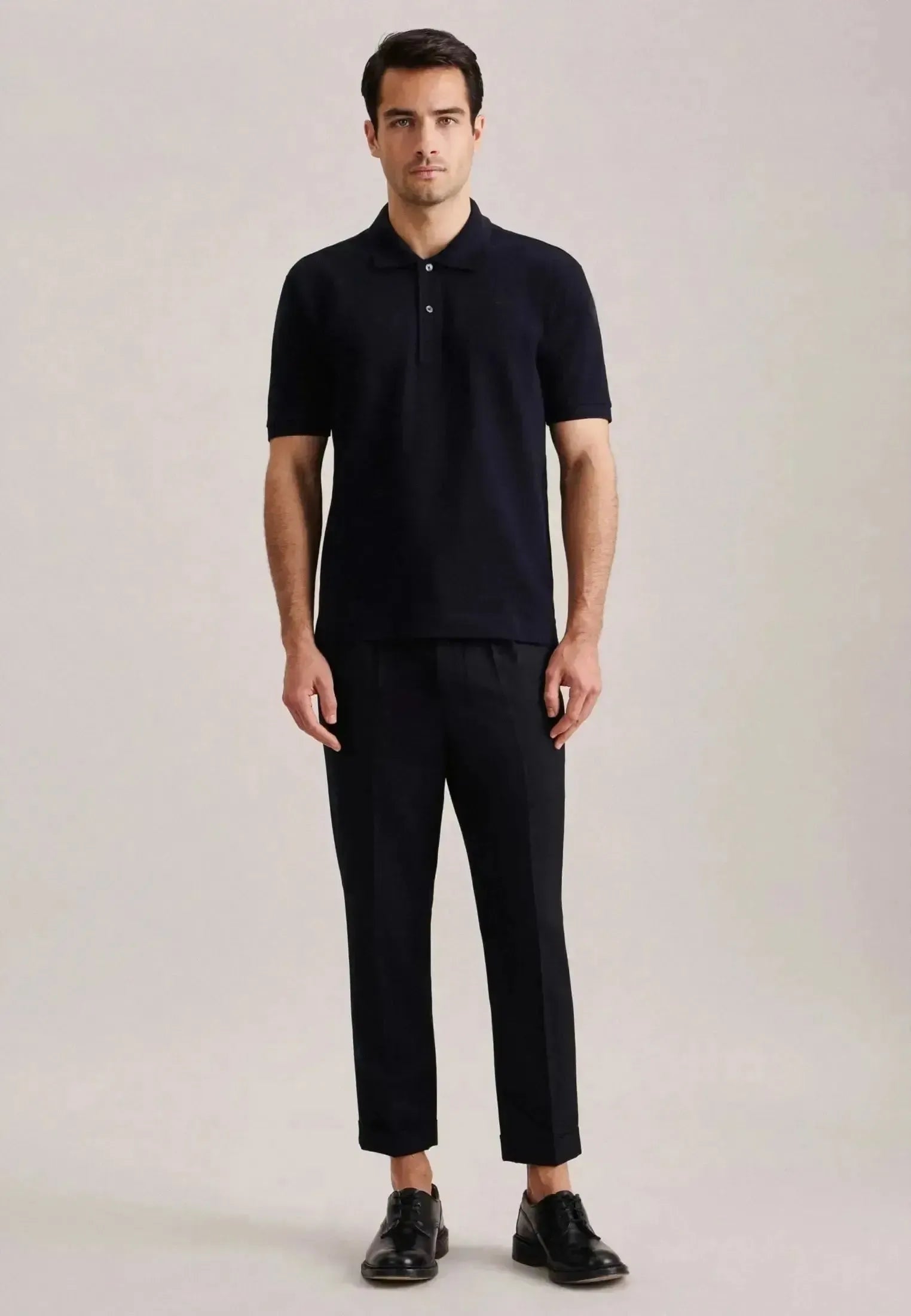 Seidensticker-Seidensticker Regular Fit Pique Polo Shirt Dark Blue-NORTHERN THREADS DESIGNER MENSWEAR