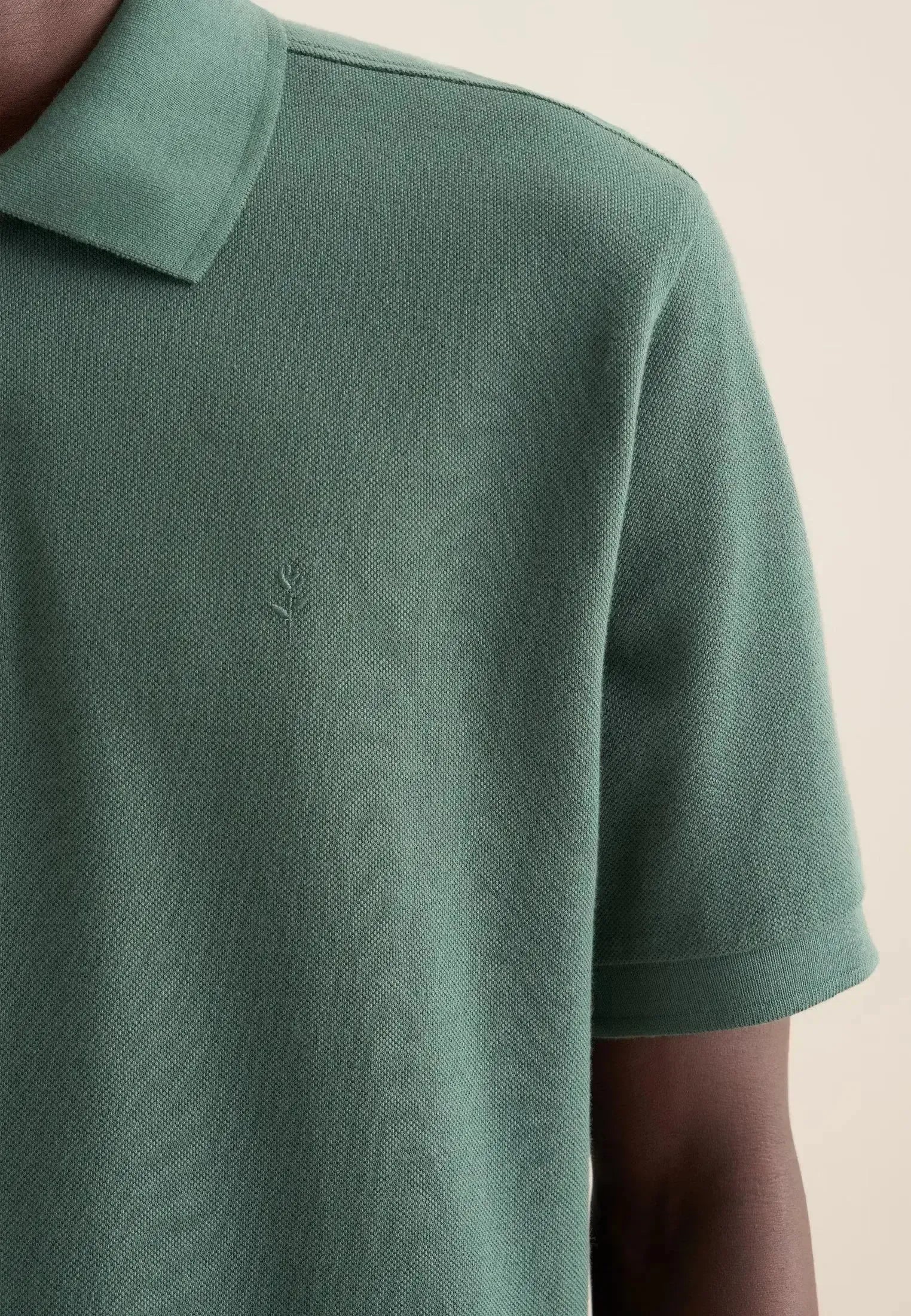 Seidensticker-Seidensticker Regular Fit Pique Polo Shirt Mid Green-NORTHERN THREADS DESIGNER MENSWEAR