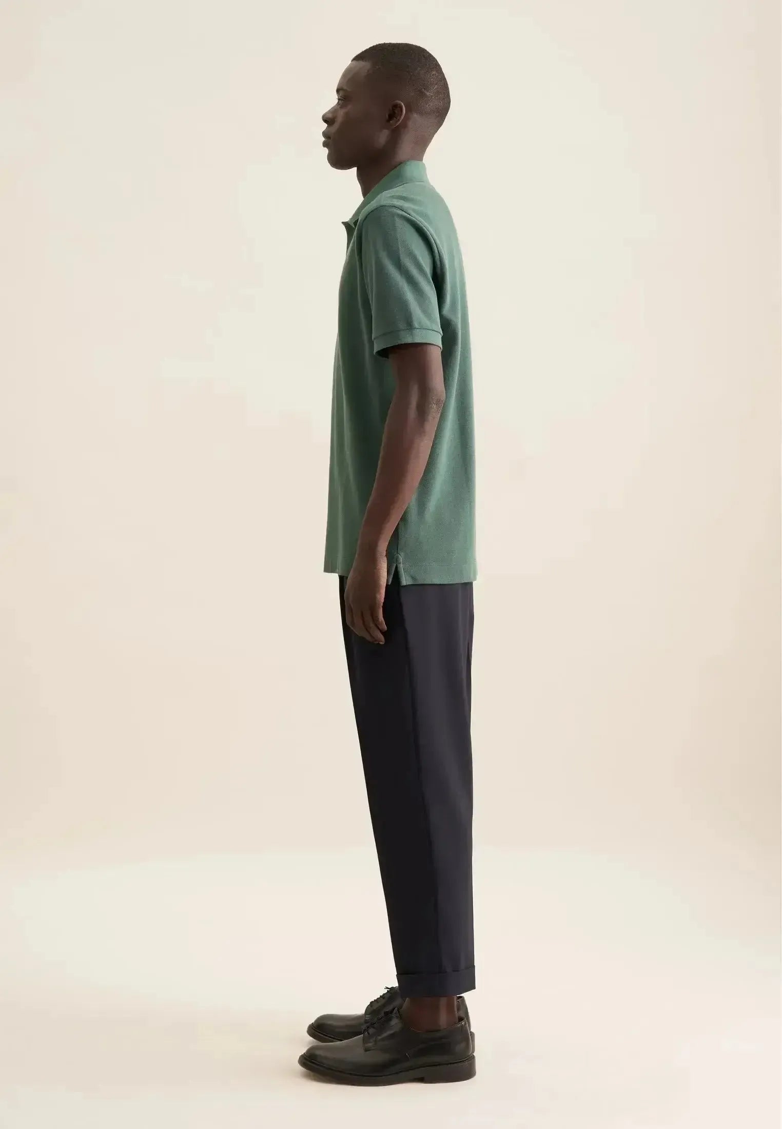 Seidensticker-Seidensticker Regular Fit Pique Polo Shirt Mid Green-NORTHERN THREADS DESIGNER MENSWEAR