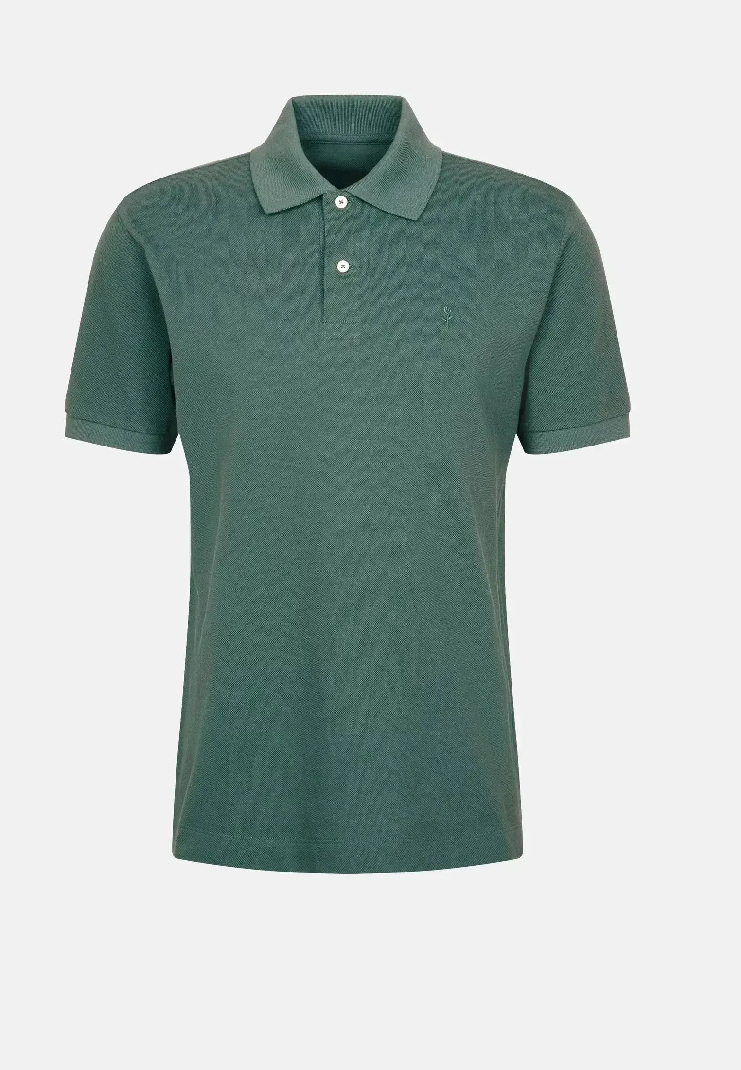Seidensticker-Seidensticker Regular Fit Pique Polo Shirt Mid Green-NORTHERN THREADS DESIGNER MENSWEAR