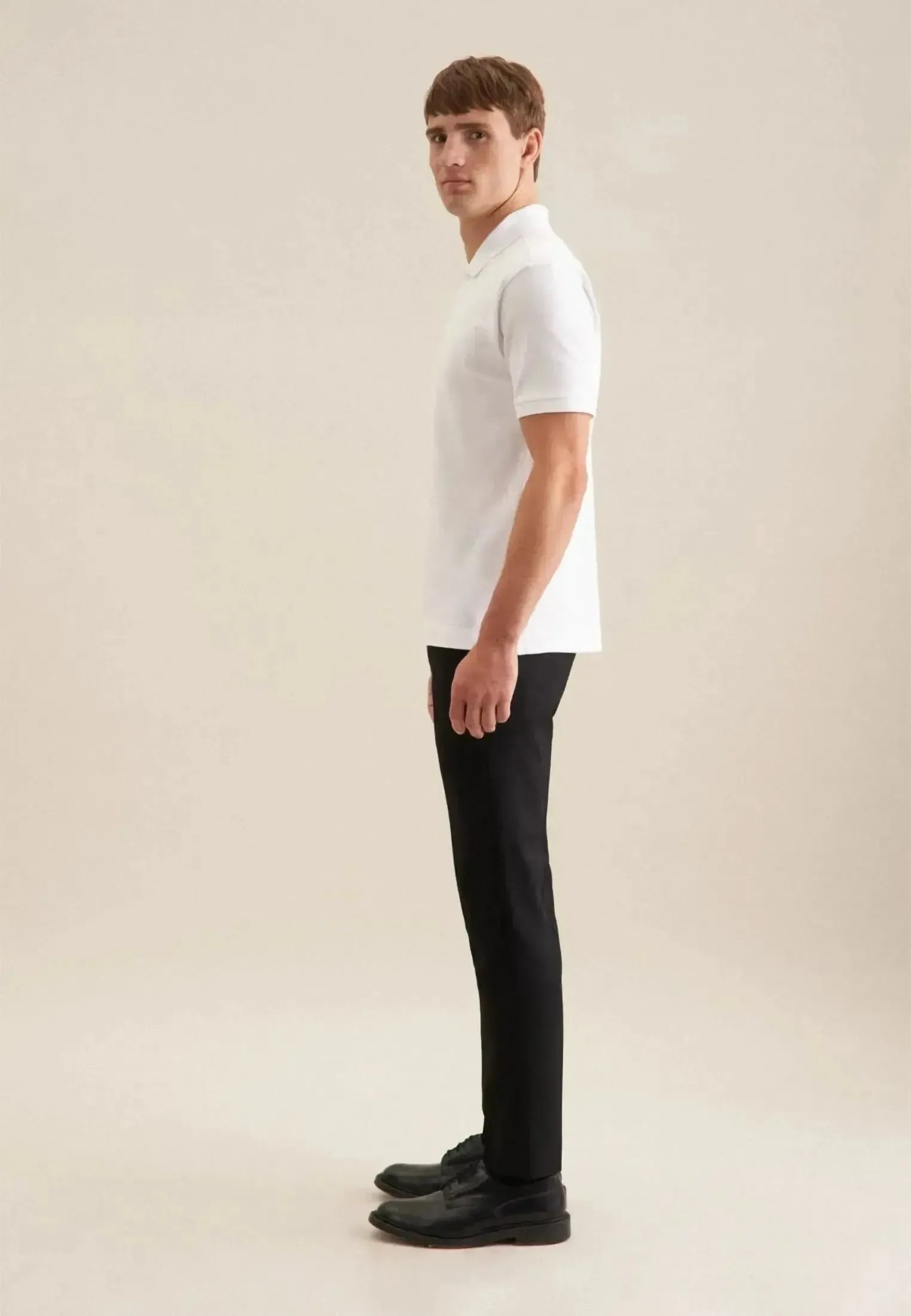 Seidensticker-Seidensticker Regular Fit Pique Polo Shirt White-NORTHERN THREADS DESIGNER MENSWEAR