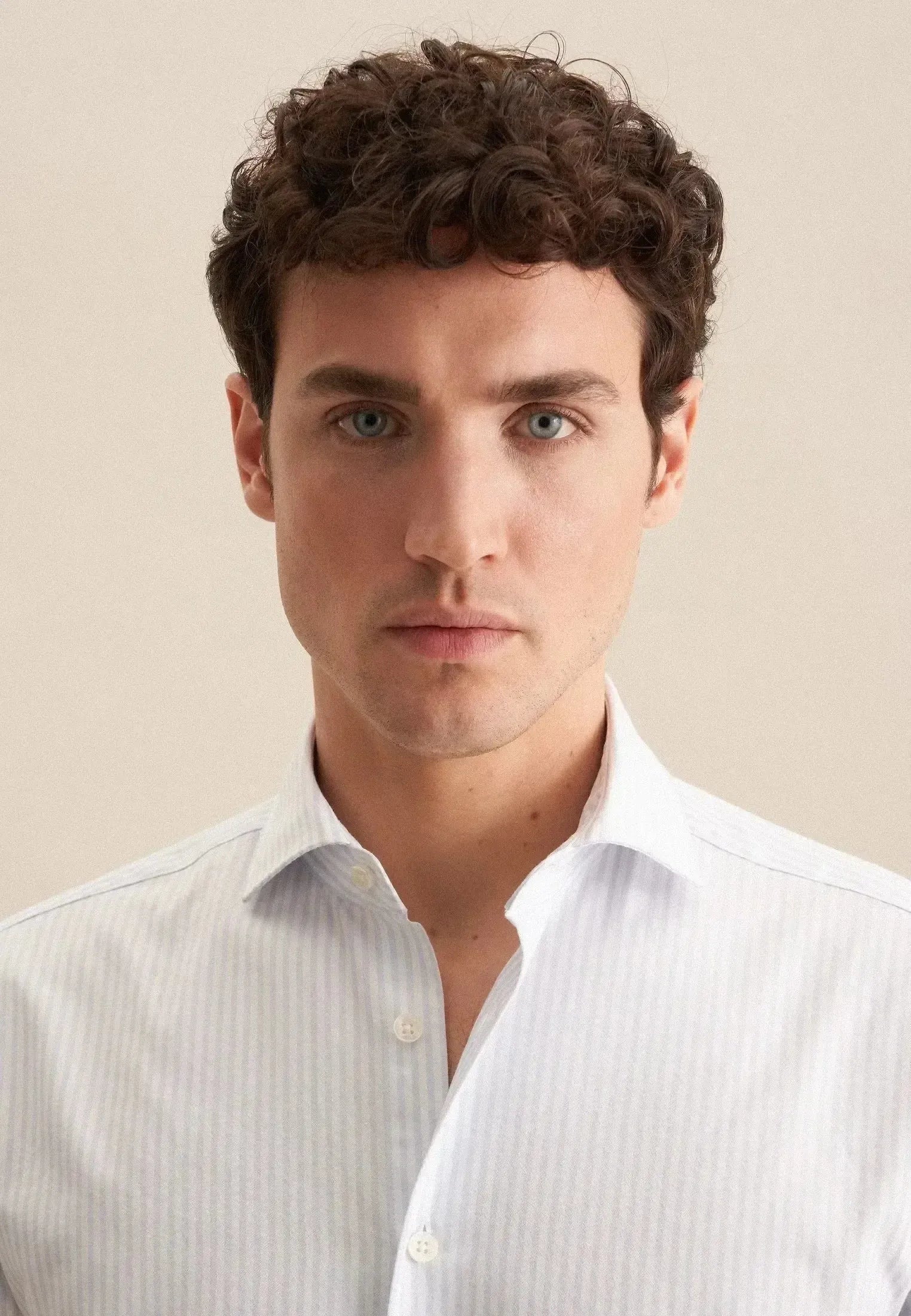 Seidensticker-Seidensticker Regular Fit Spread Kent Striped Casual Shirt Light Blue-NORTHERN THREADS DESIGNER MENSWEAR