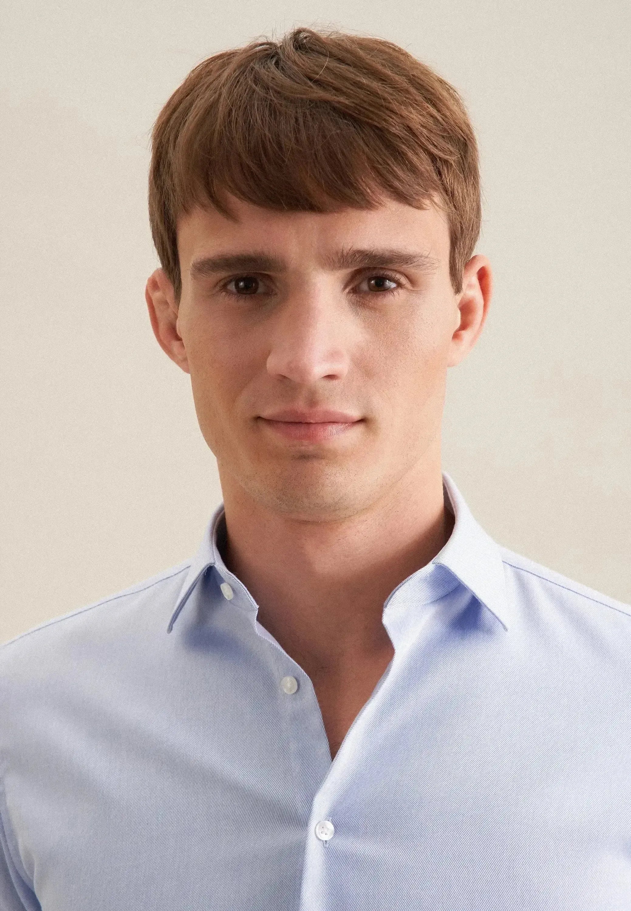 Seidensticker-Seidensticker Shaped Fit No Iron New Kent Business Shirt Light Blue-NORTHERN THREADS DESIGNER MENSWEAR