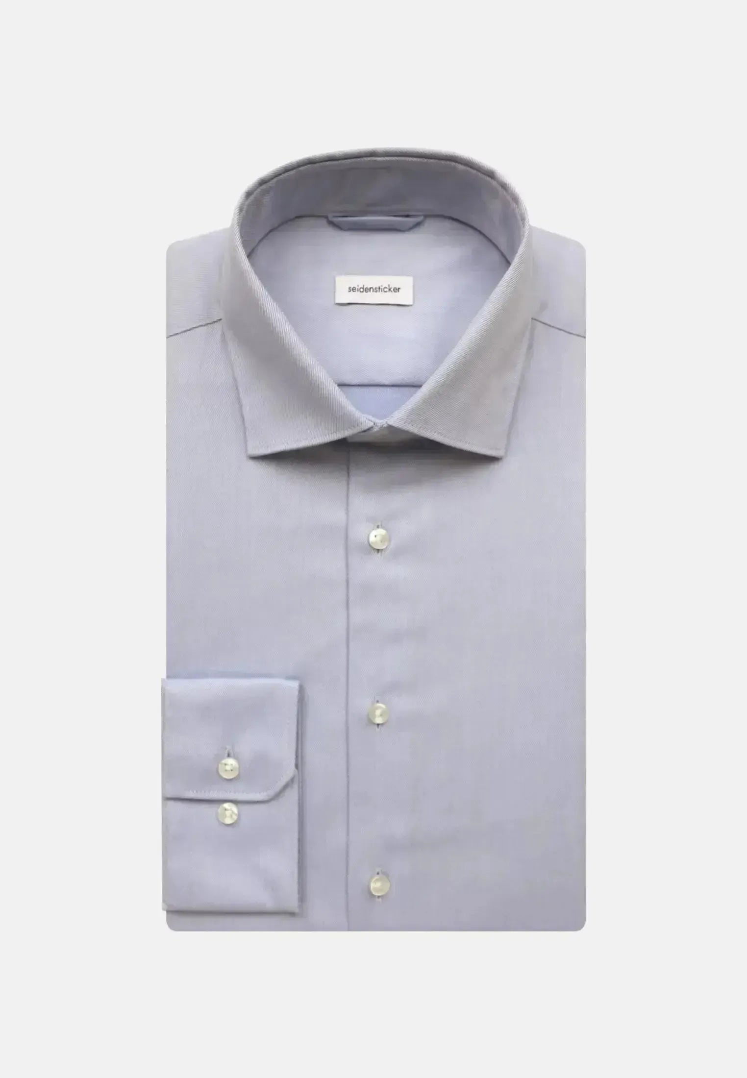 Seidensticker-Seidensticker Shaped Fit No Iron New Kent Business Shirt Light Blue-NORTHERN THREADS DESIGNER MENSWEAR