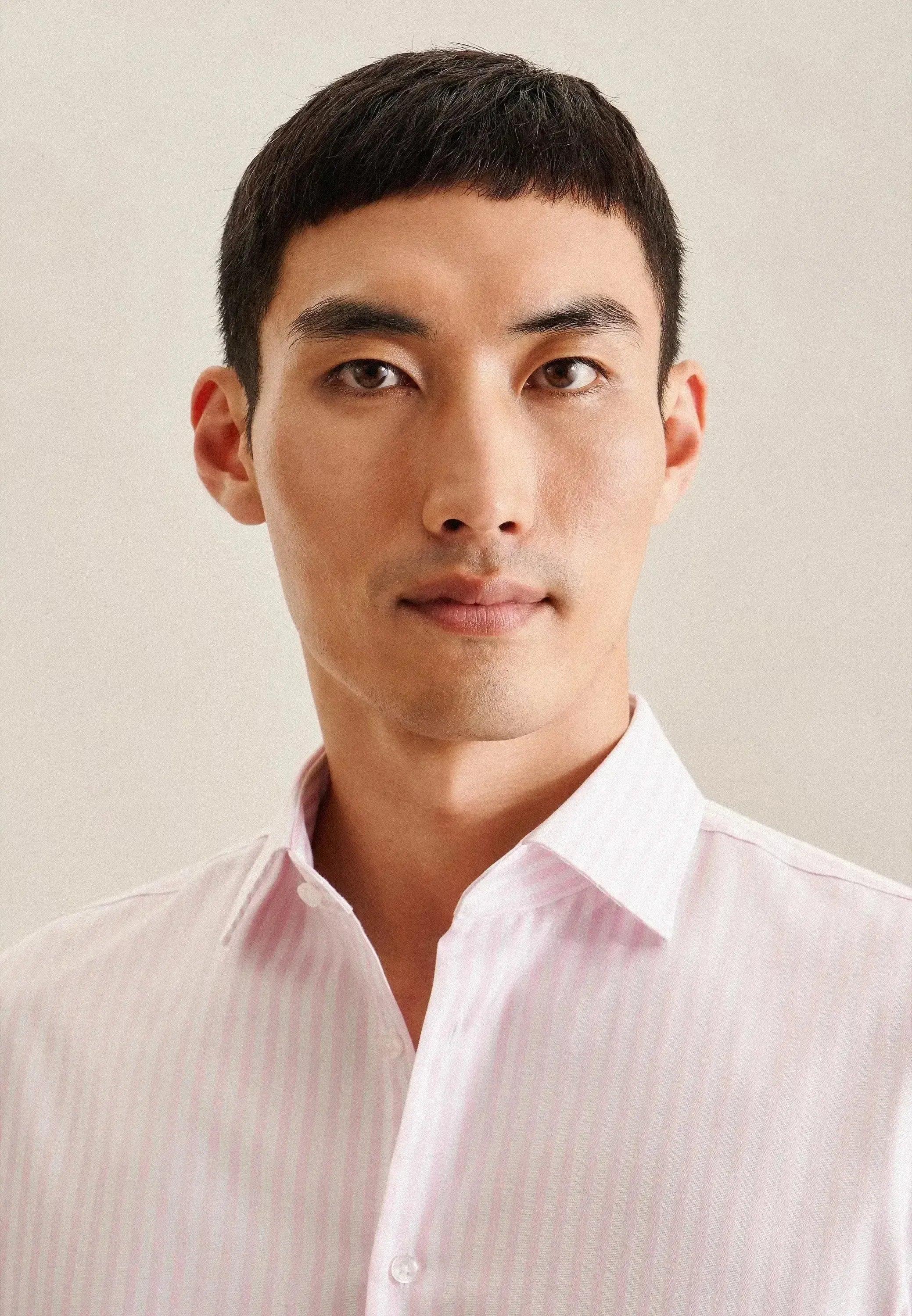 Seidensticker-Seidensticker Shaped Fit No Iron New Kent Striped Business Shirt Pink-NORTHERN THREADS DESIGNER MENSWEAR