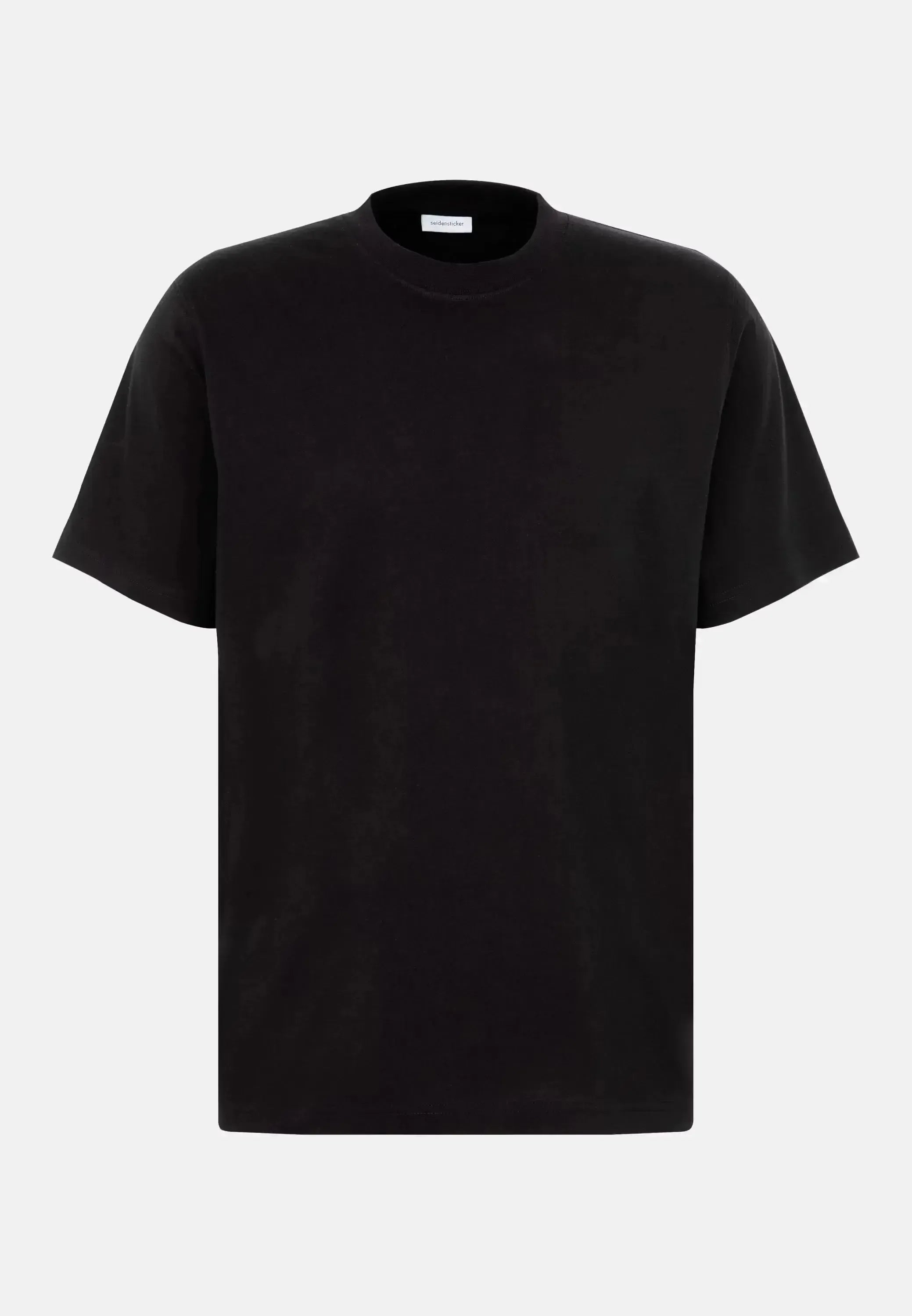Seidensticker-Seidensticker Single Jersey T-Shirt Black-NORTHERN THREADS DESIGNER MENSWEAR