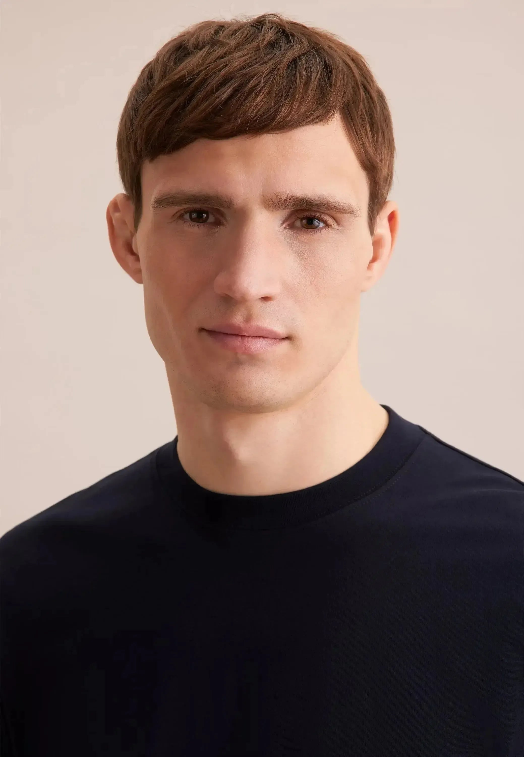 Seidensticker-Seidensticker Single Jersey T-Shirt Dark Blue-NORTHERN THREADS DESIGNER MENSWEAR