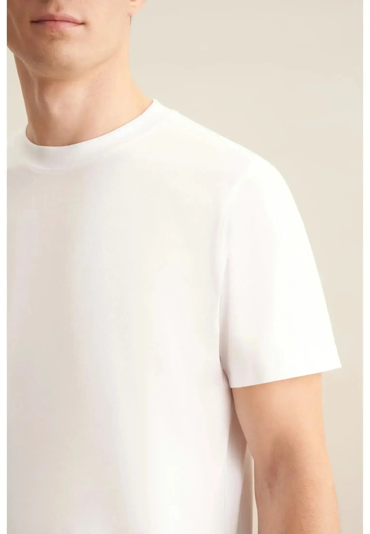 Seidensticker-Seidensticker Single Jersey T-Shirt White-NORTHERN THREADS DESIGNER MENSWEAR