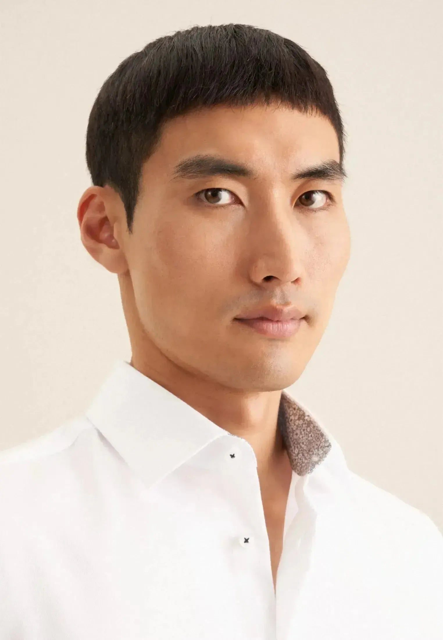 Seidensticker-Seidensticker Slim Fit Easy Iron Business Kent Contrast Patch Business Shirt White-NORTHERN THREADS DESIGNER MENSWEAR