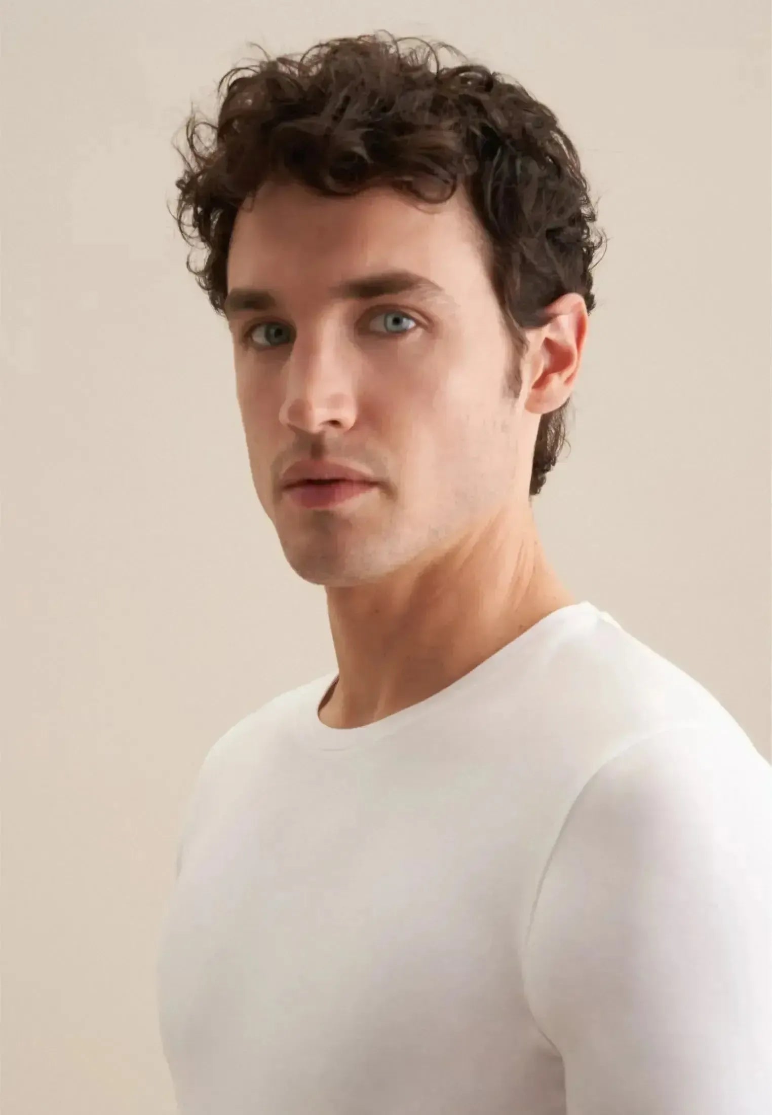 Seidensticker-Seidensticker Stretch Cotton T-Shirt White-NORTHERN THREADS DESIGNER MENSWEAR