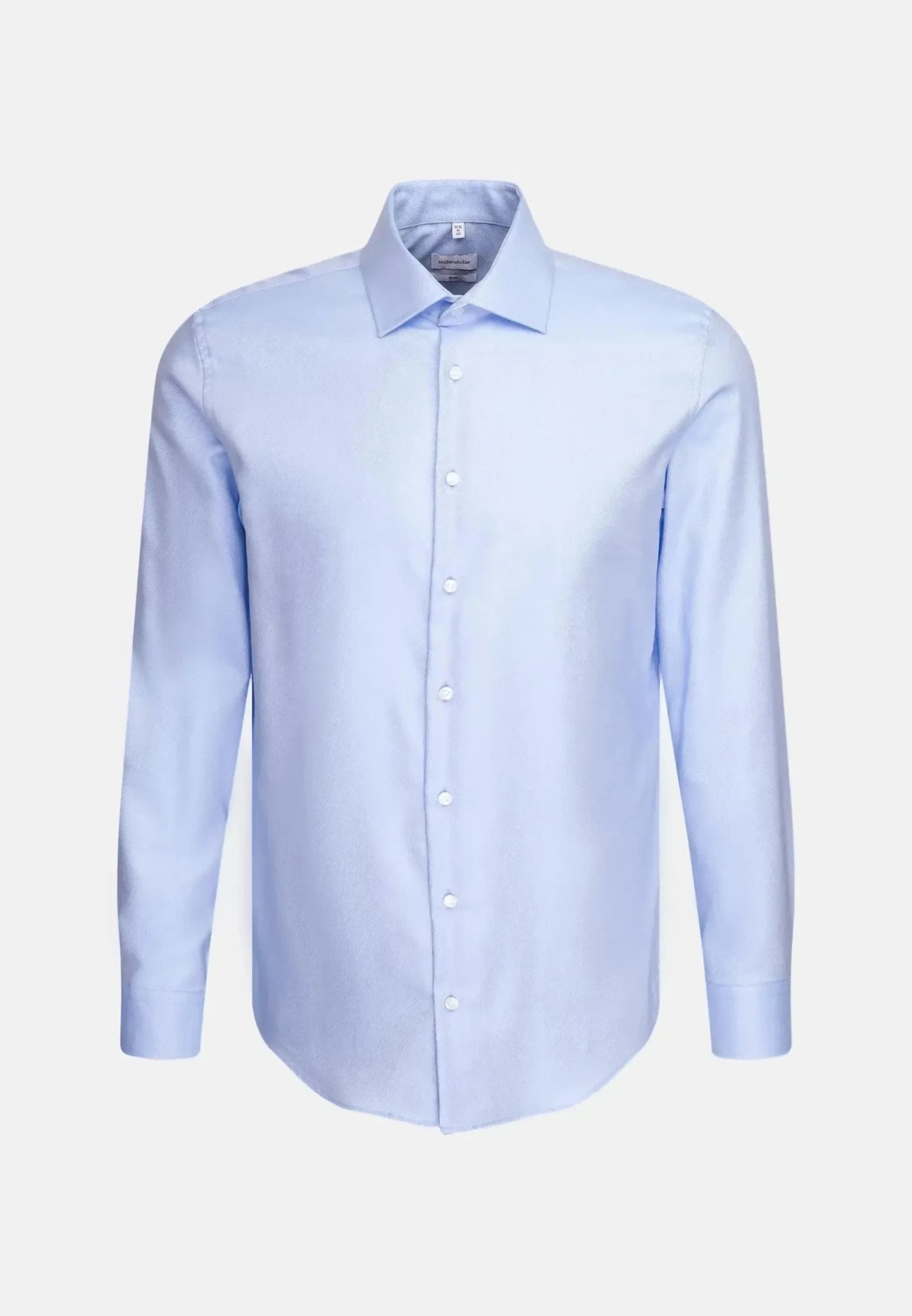 Seidensticker Shaped Fit Easy Iron Kent Collar Business Shirt Light Blue - 01.253690-12-38 - northern threads uk