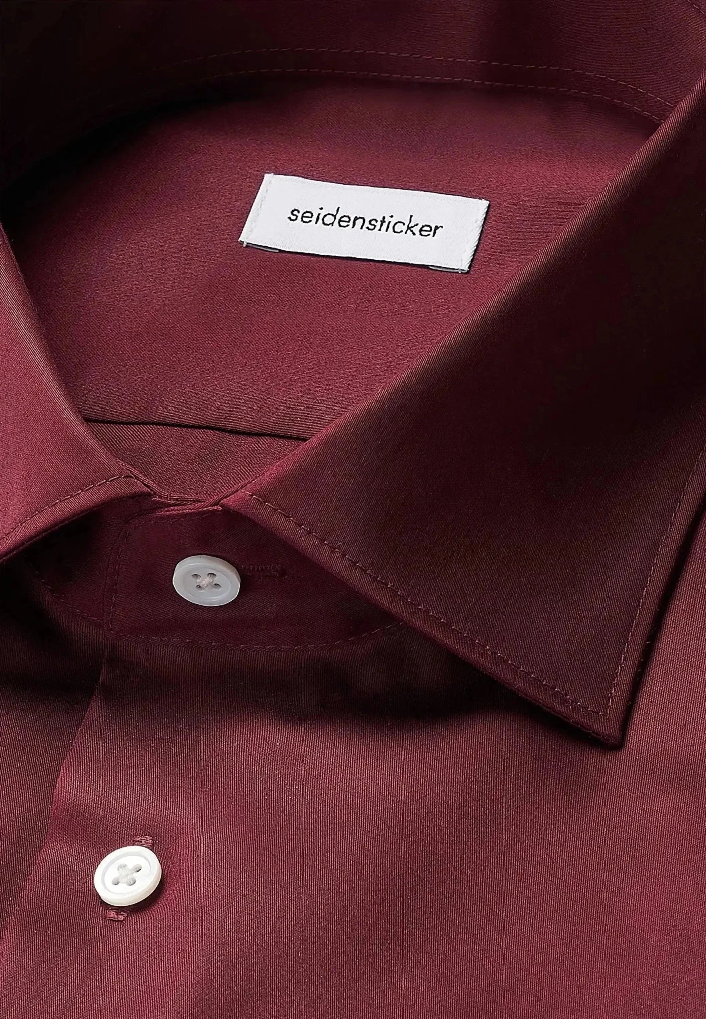 Seidensticker Shaped Fit Easy Iron New Kent Business Shirt Burgundy - northern threads