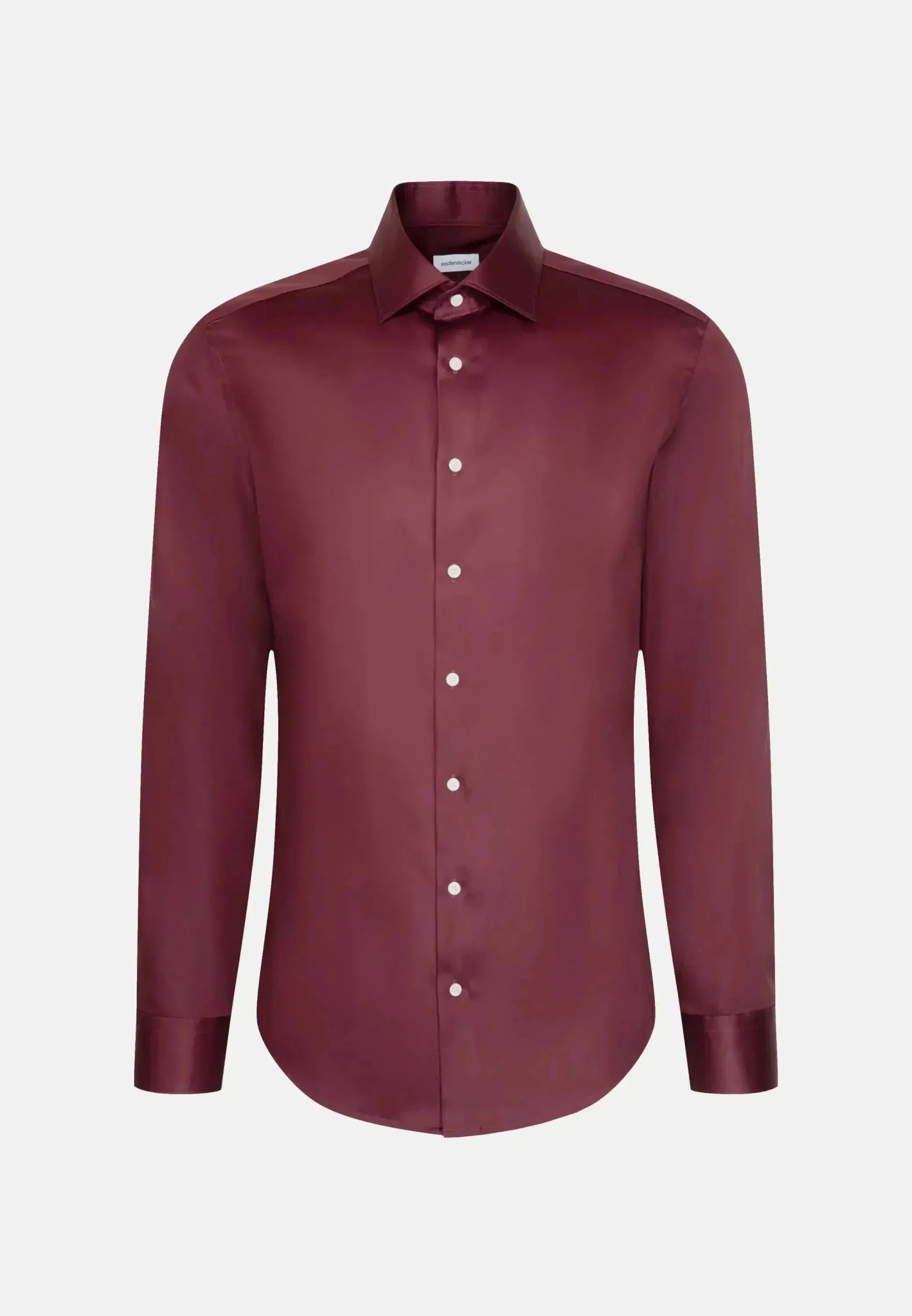 Seidensticker Shaped Fit Easy Iron New Kent Business Shirt Burgundy - 01.845070-49-38 - northern threads uk