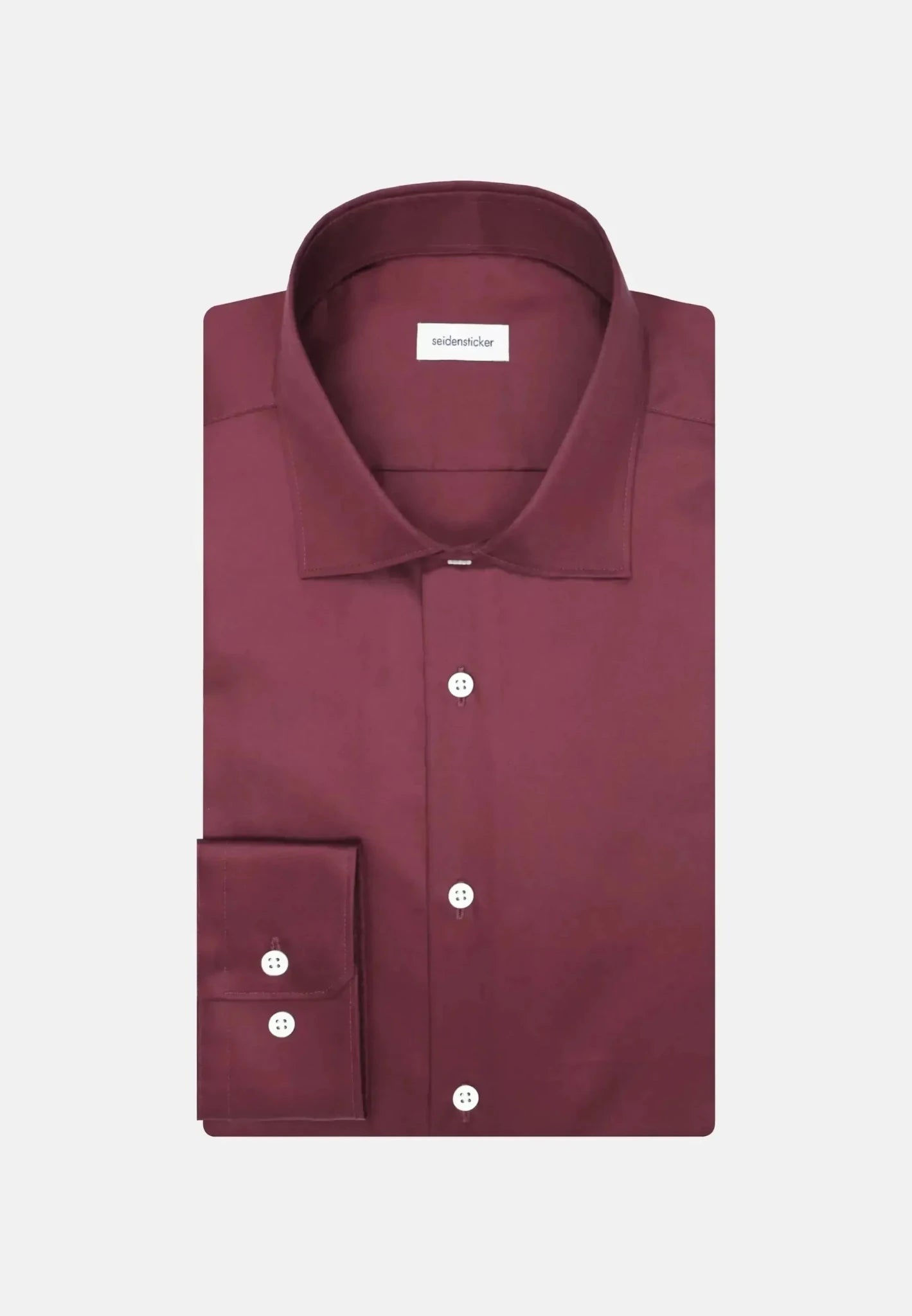 Seidensticker Shaped Fit Easy Iron New Kent Business Shirt Burgundy - northern threads