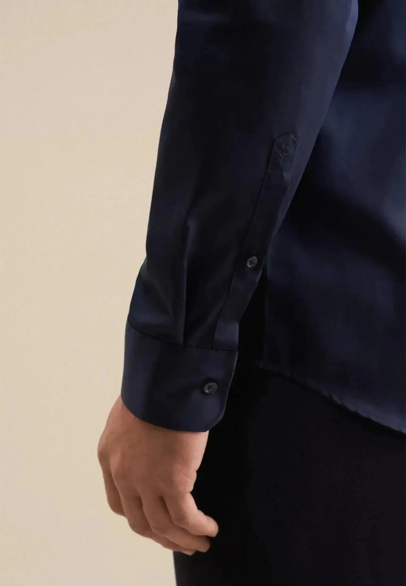 Seidensticker Shaped Fit Easy Iron New Kent Business Shirt Dark Blue - northern threads