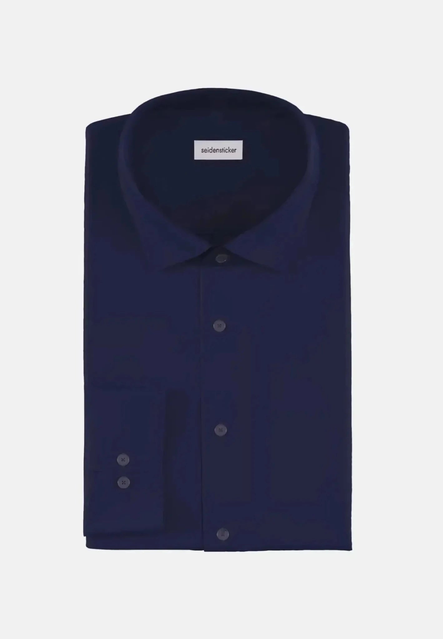 Seidensticker Shaped Fit Easy Iron New Kent Business Shirt Dark Blue - northern threads