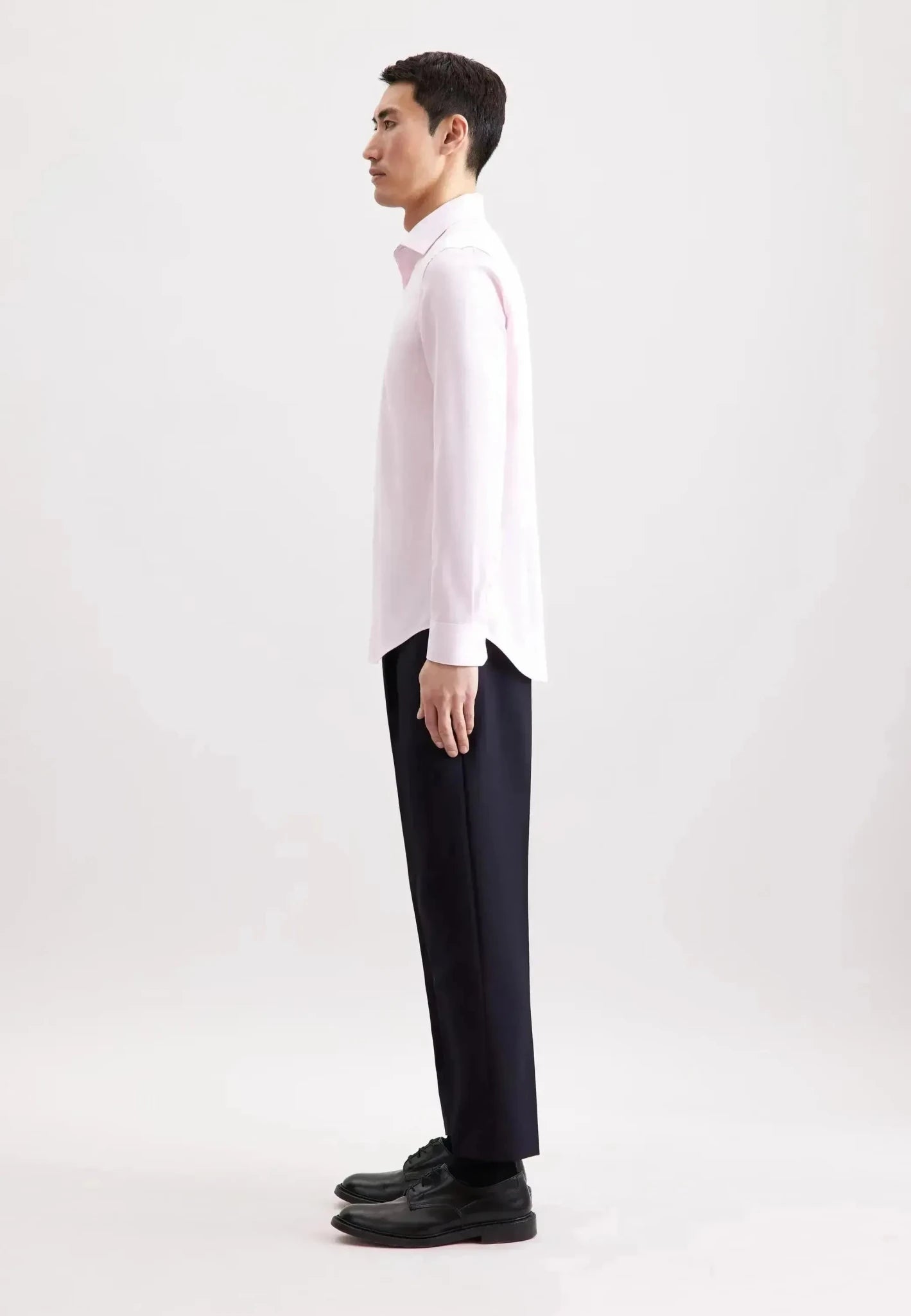 Seidensticker Shaped Fit No Iron Contrast Patched Kent Collar Business Shirt Pink - 01.845537-42-38 - northern threads uk