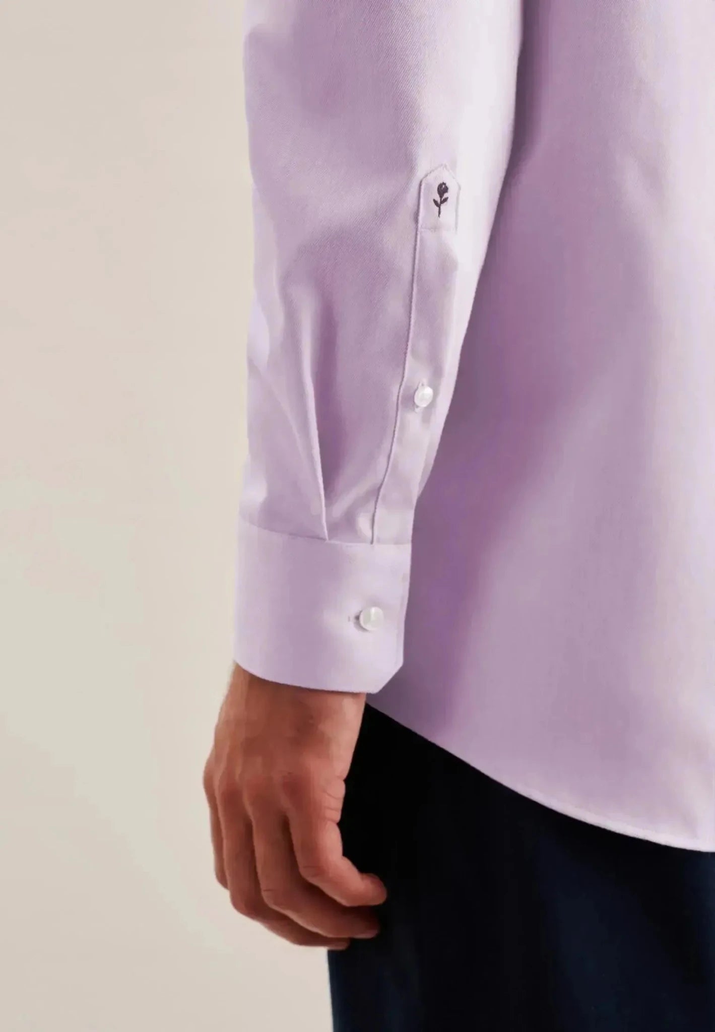 Seidensticker Shaped Fit No Iron New Kent Business Shirt Light Purple - northern threads