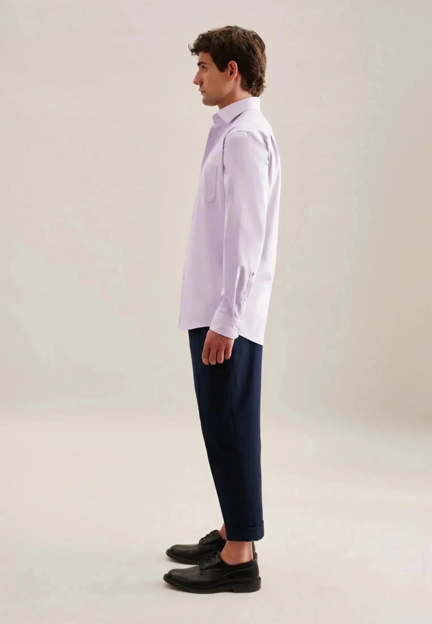 Seidensticker Shaped Fit No Iron New Kent Business Shirt Light Purple - northern threads