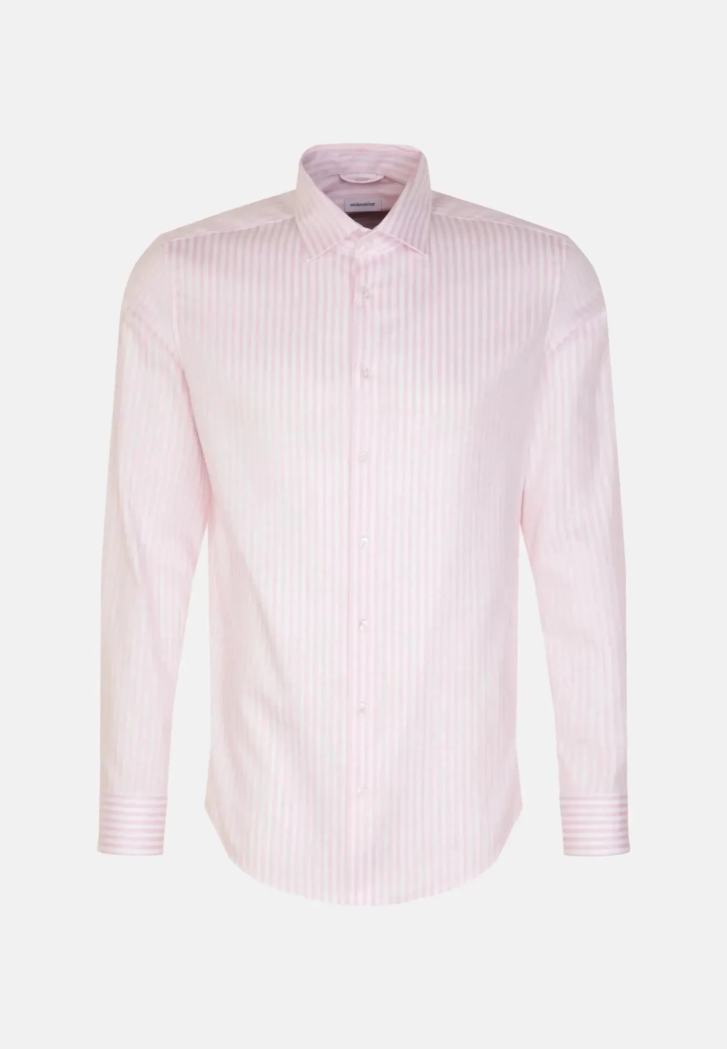 Seidensticker Shaped Fit No Iron New Kent Striped Business Shirt Pink - 01.843550-42-38 - northern threads uk