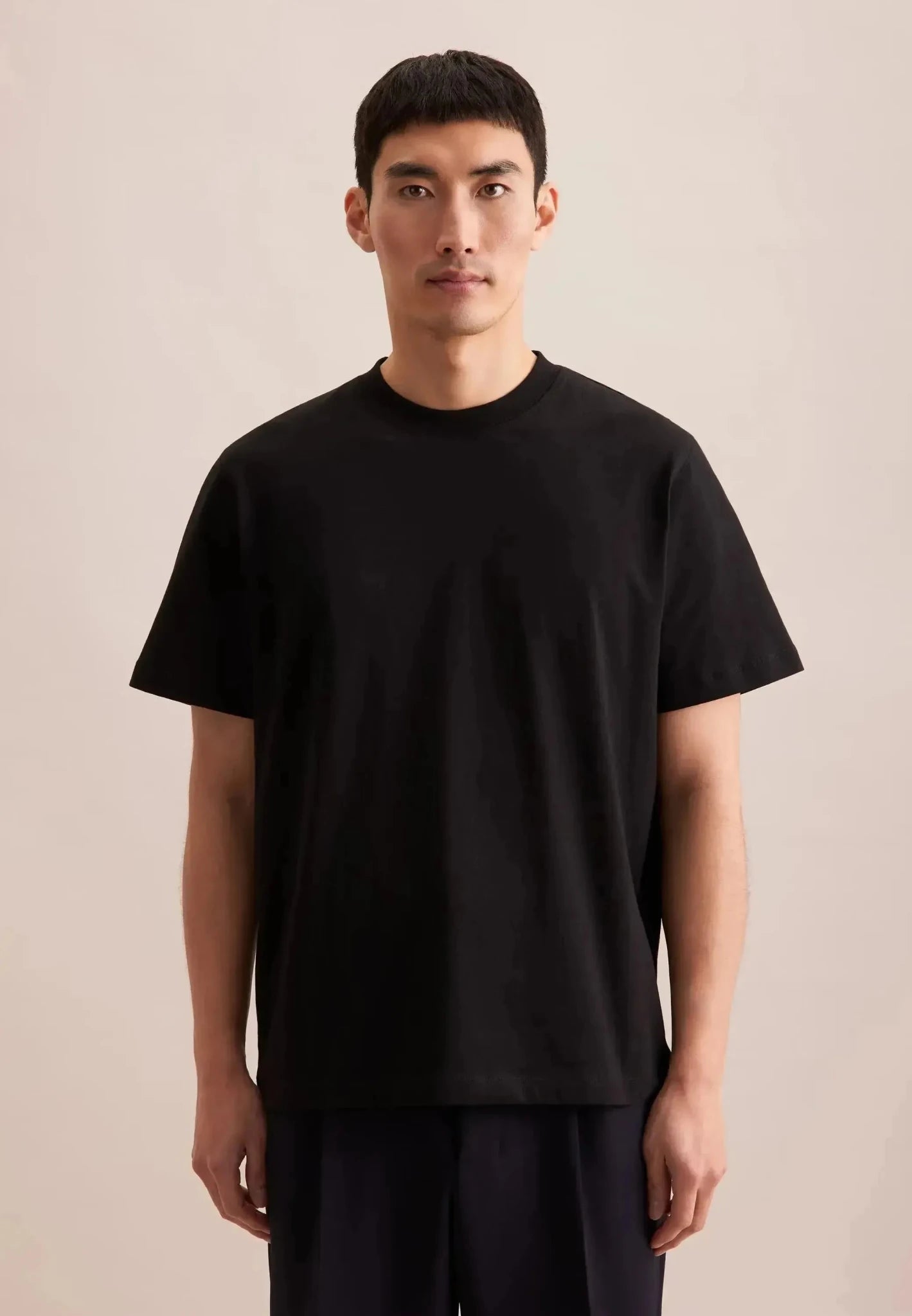 Seidensticker Single Jersey T-Shirt Black - 01.140100-39-S - northern threads uk