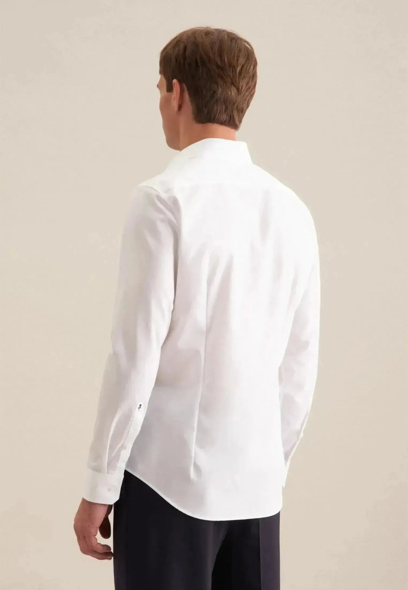 Seidensticker Slim Fit No Iron Kent Collar Business Shirt White - northern threads