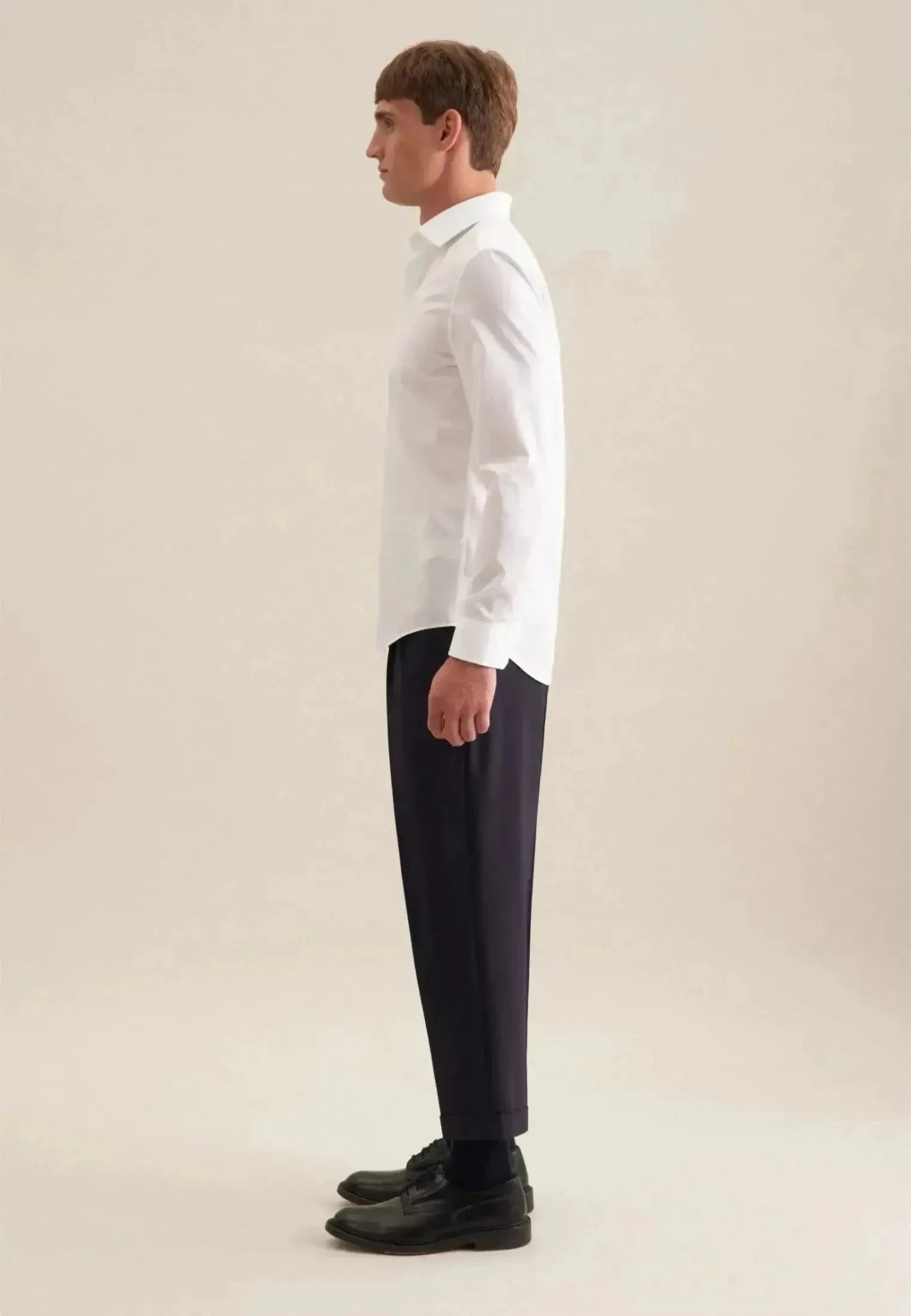 Seidensticker Slim Fit No Iron Kent Collar Business Shirt White - northern threads