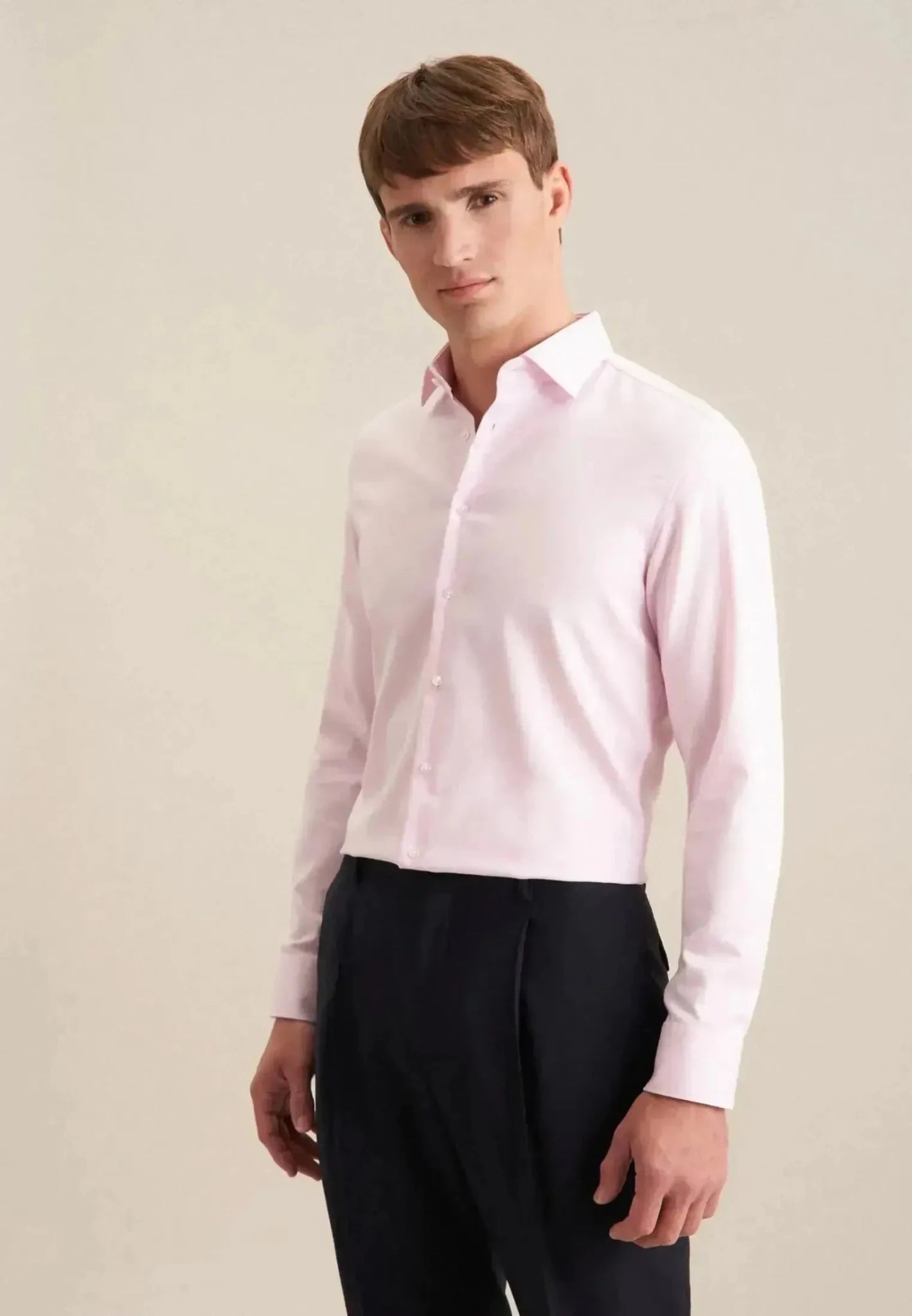 Seidensticker Slim Fit No Iron New Kent Business Shirt Pink - 01.643510-42-37 - northern threads uk