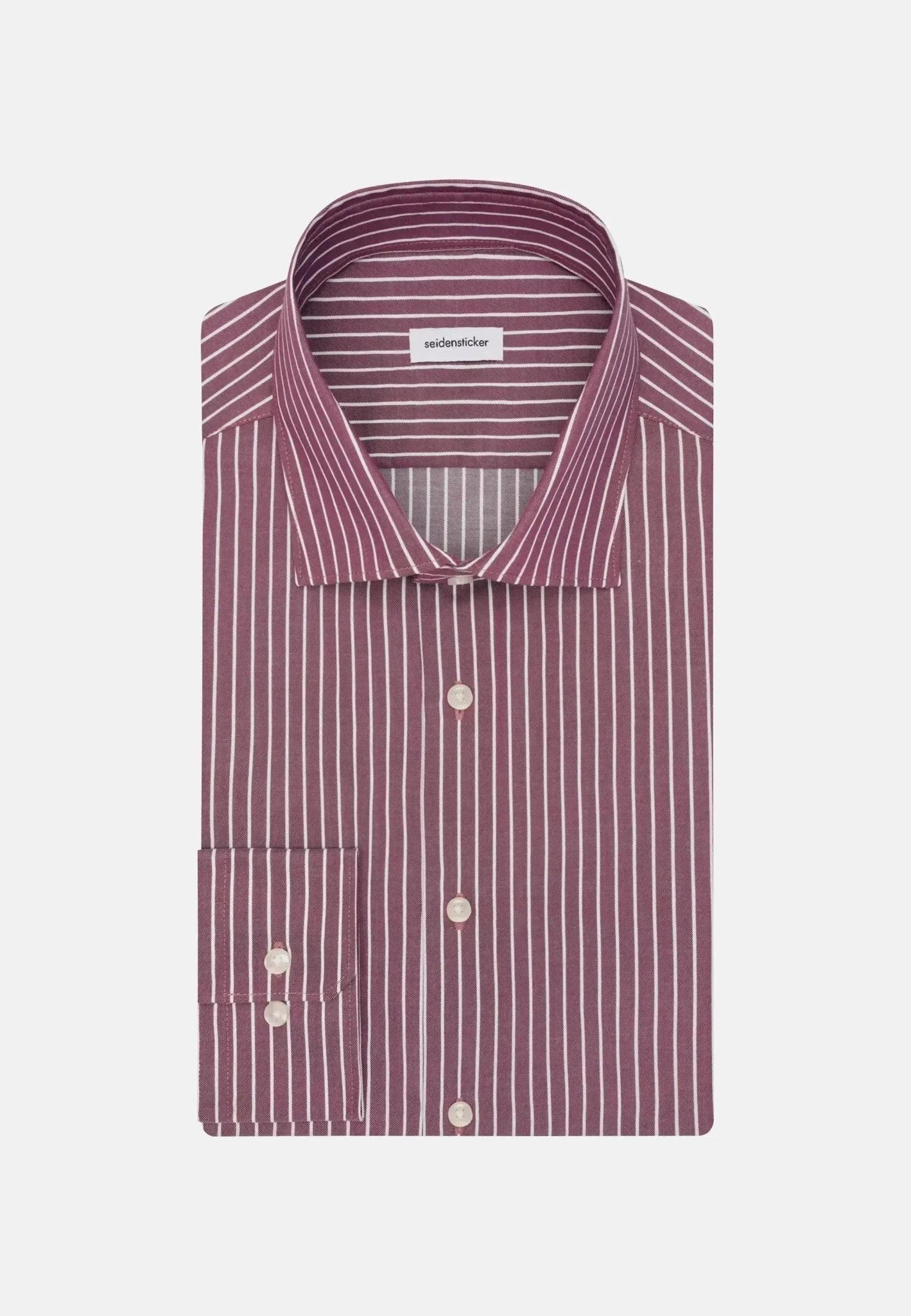 Seidensticker Slim Fit No Iron New Kent Striped Business Shirt Lilac - 01.845435-87-37 - northern threads uk