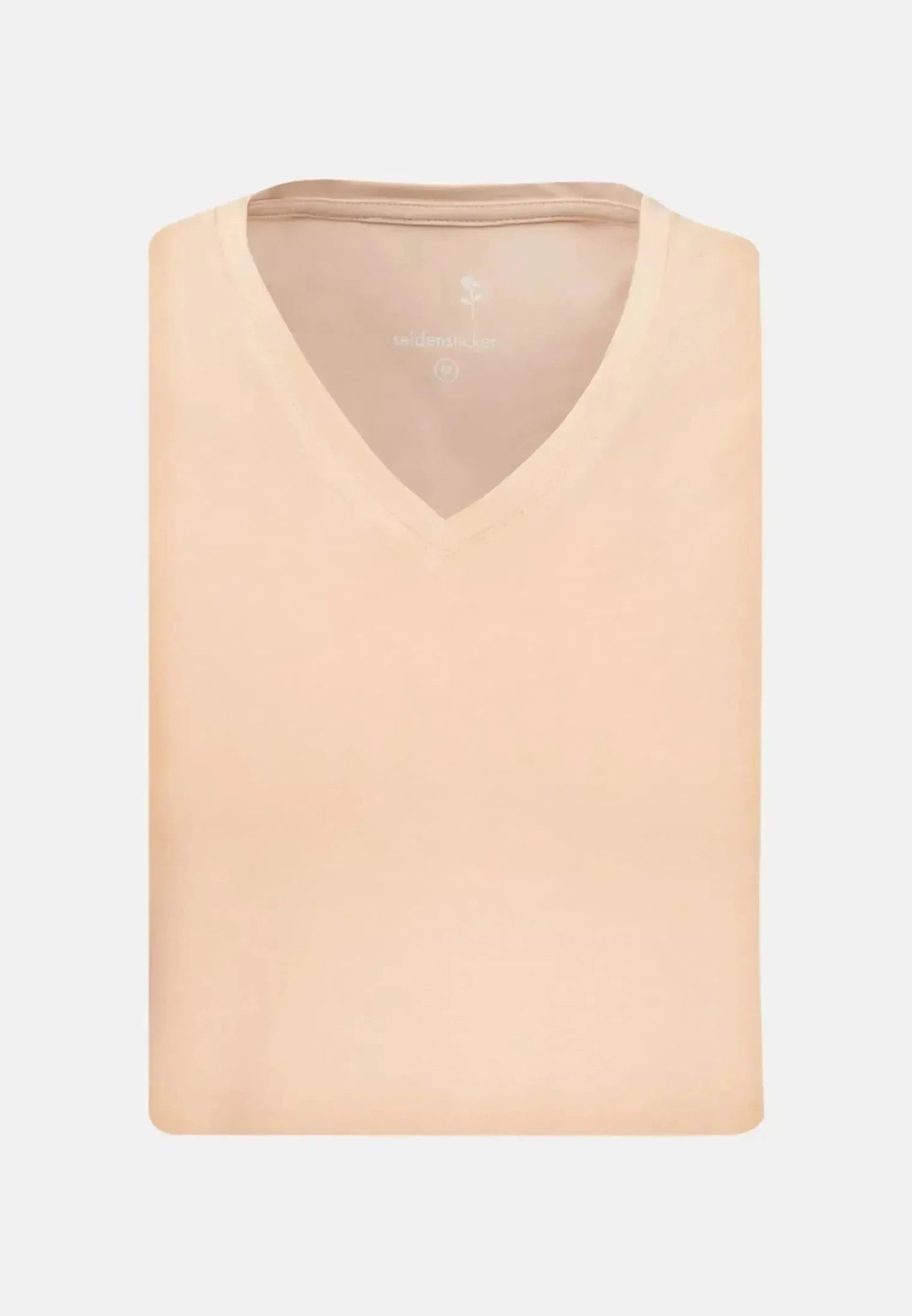 Seidensticker Stretch Cotton V - Neck T-Shirt Dark Beige - northern threads