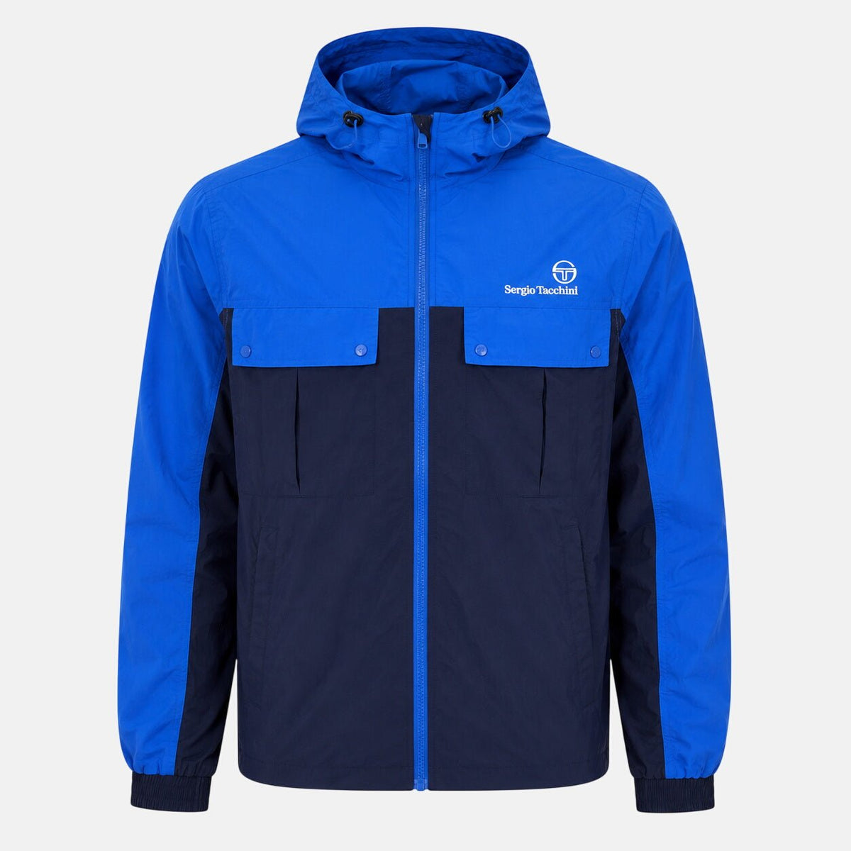Sergio Tacchini Alba Hooded Jacket Princess Blue/Maritime Blue | Northern Threads Designer Menswear