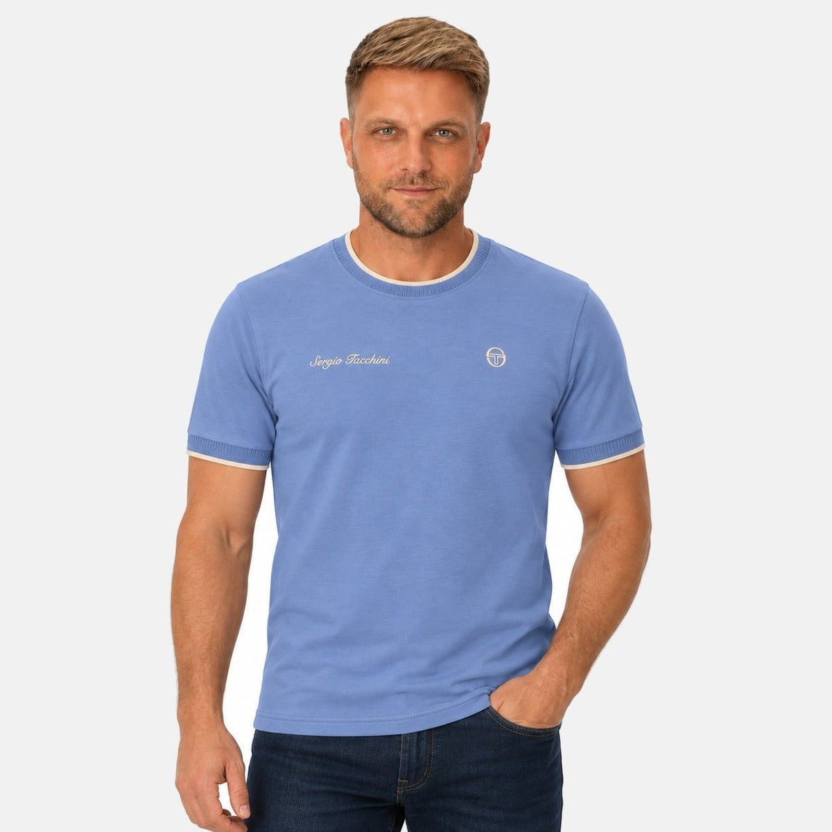Sergio Tacchini Conte T-Shirt Country Blue | Northern Threads Designer Menswear
